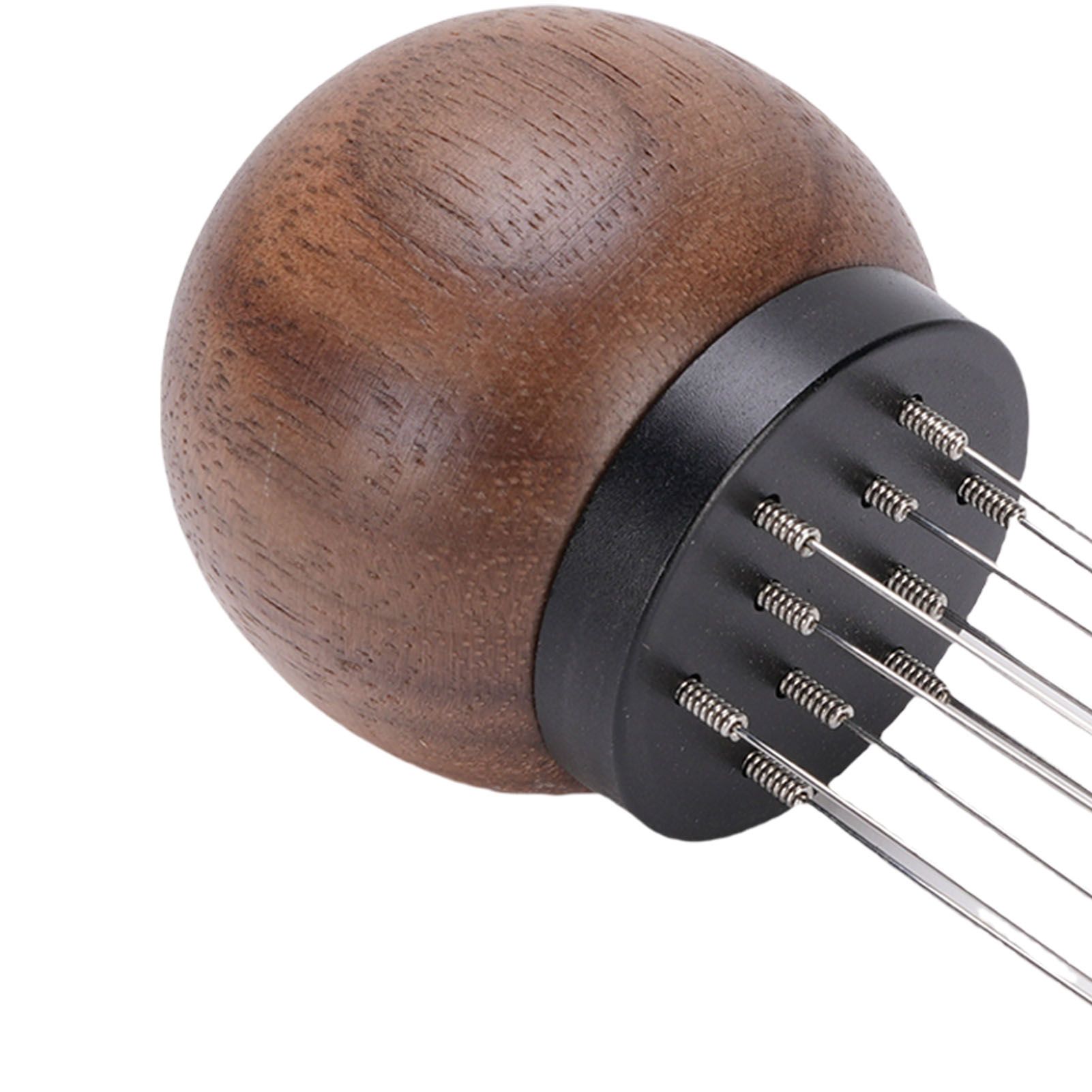 Needle Type Coffee Distributor Stainless Steel Walnut Wood Coffee Tamper for view 5