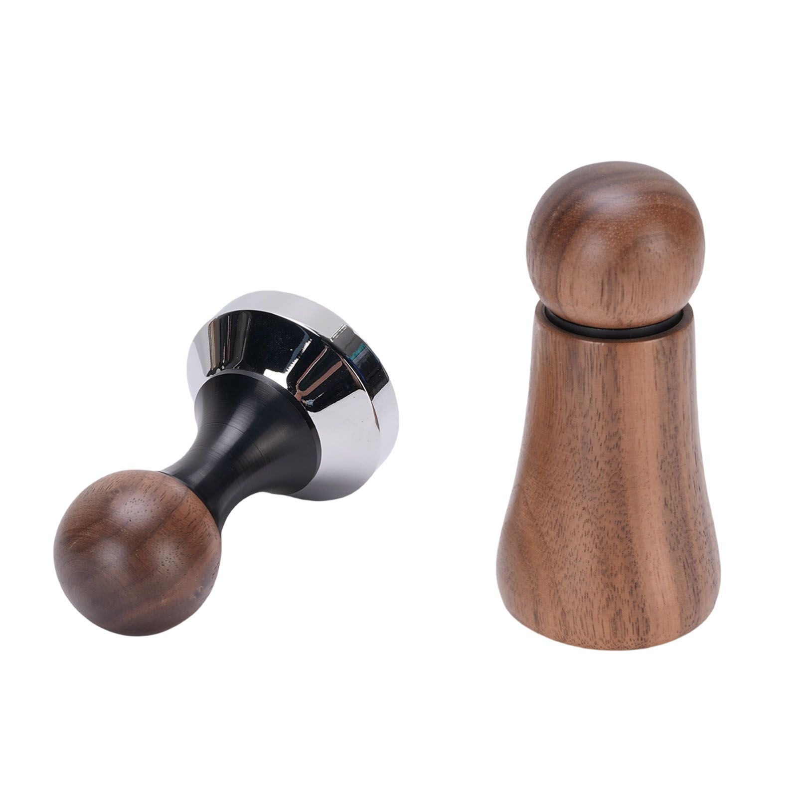 Needle Type Coffee Distributor Stainless Steel Walnut Wood Coffee Tamper for view 6