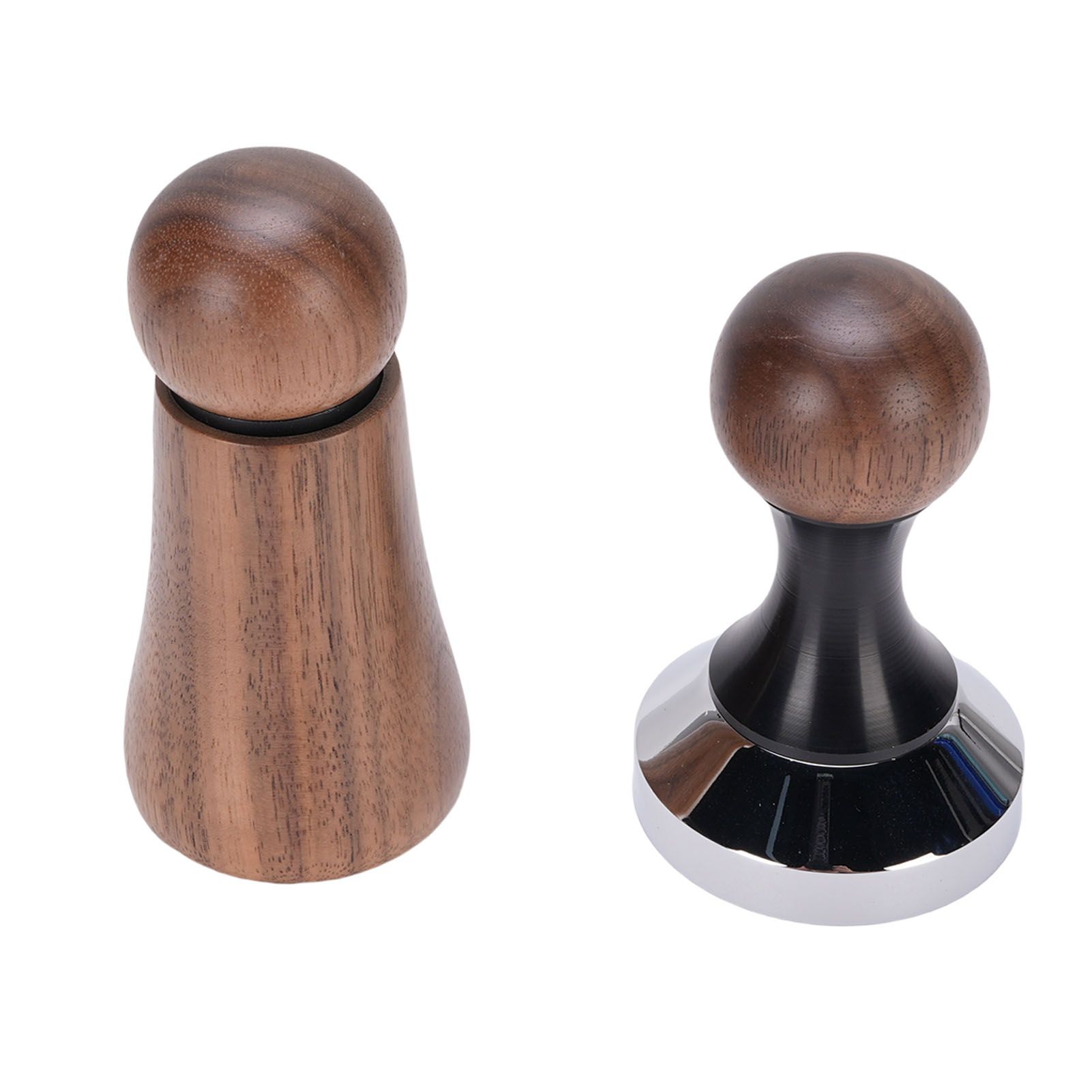 Needle Type Coffee Distributor Stainless Steel Walnut Wood Coffee Tamper for view 11