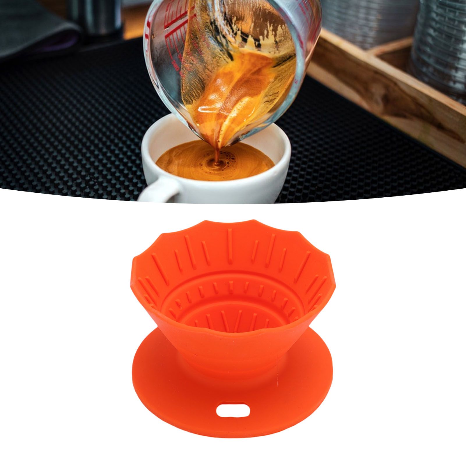 Pour Over Coffee Dripper Food Grade Silicone Folding Portable Hand Brewed view 11