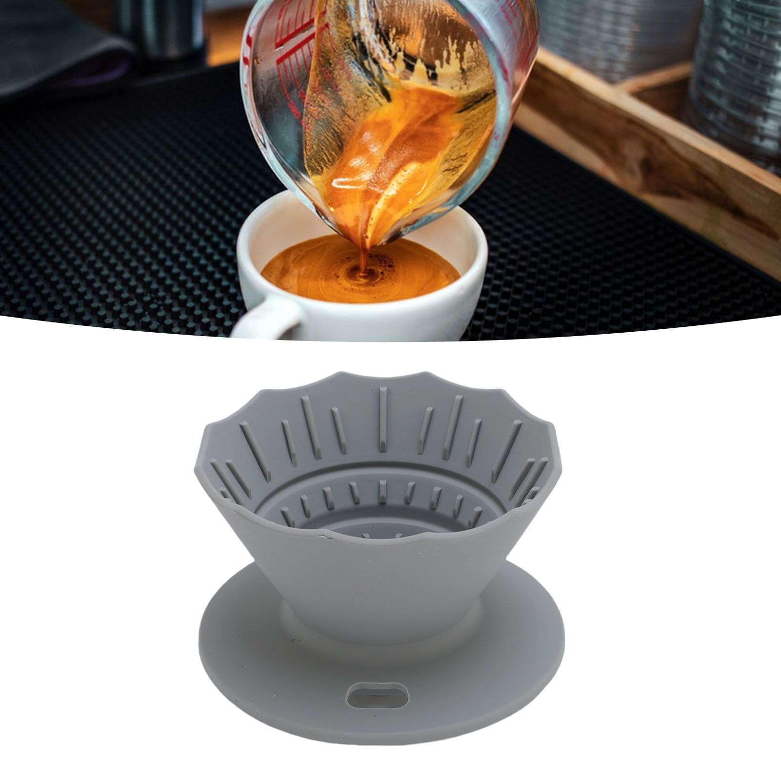 Pour Over Coffee Dripper Food Grade Silicone Folding Portable Hand Brewed view 11