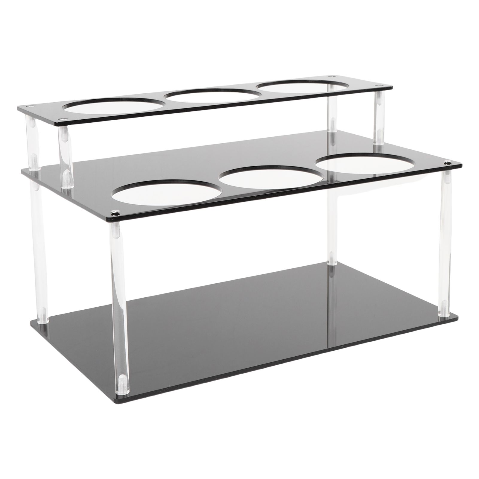 Syrup Bottle Holder Stand Acrylic 2 Tier Multifunctional Easy Assembly Syrup