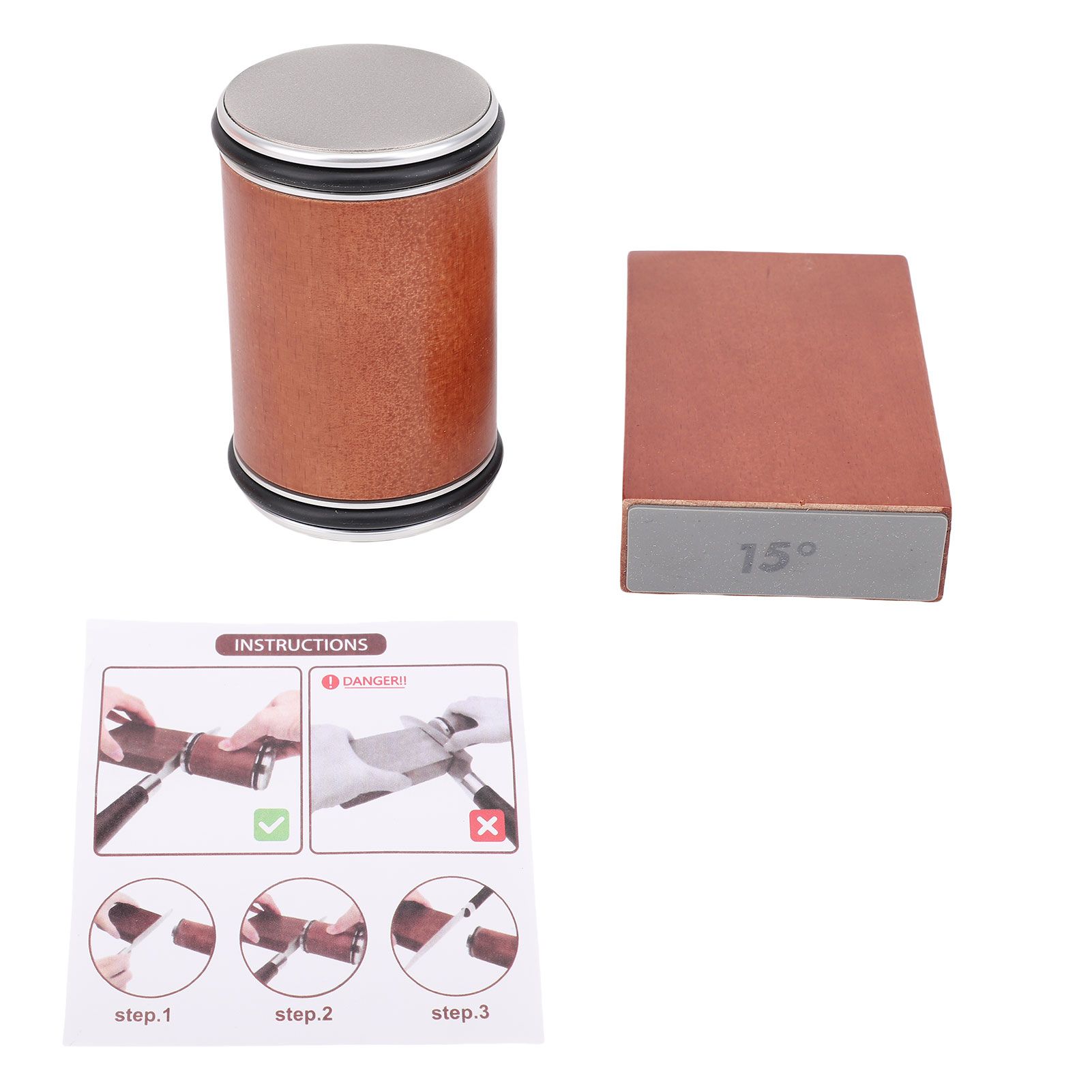 Rolling Knife Sharpener Kit Kitchen Sharpening Tool 15/20 Degree Angle view 2