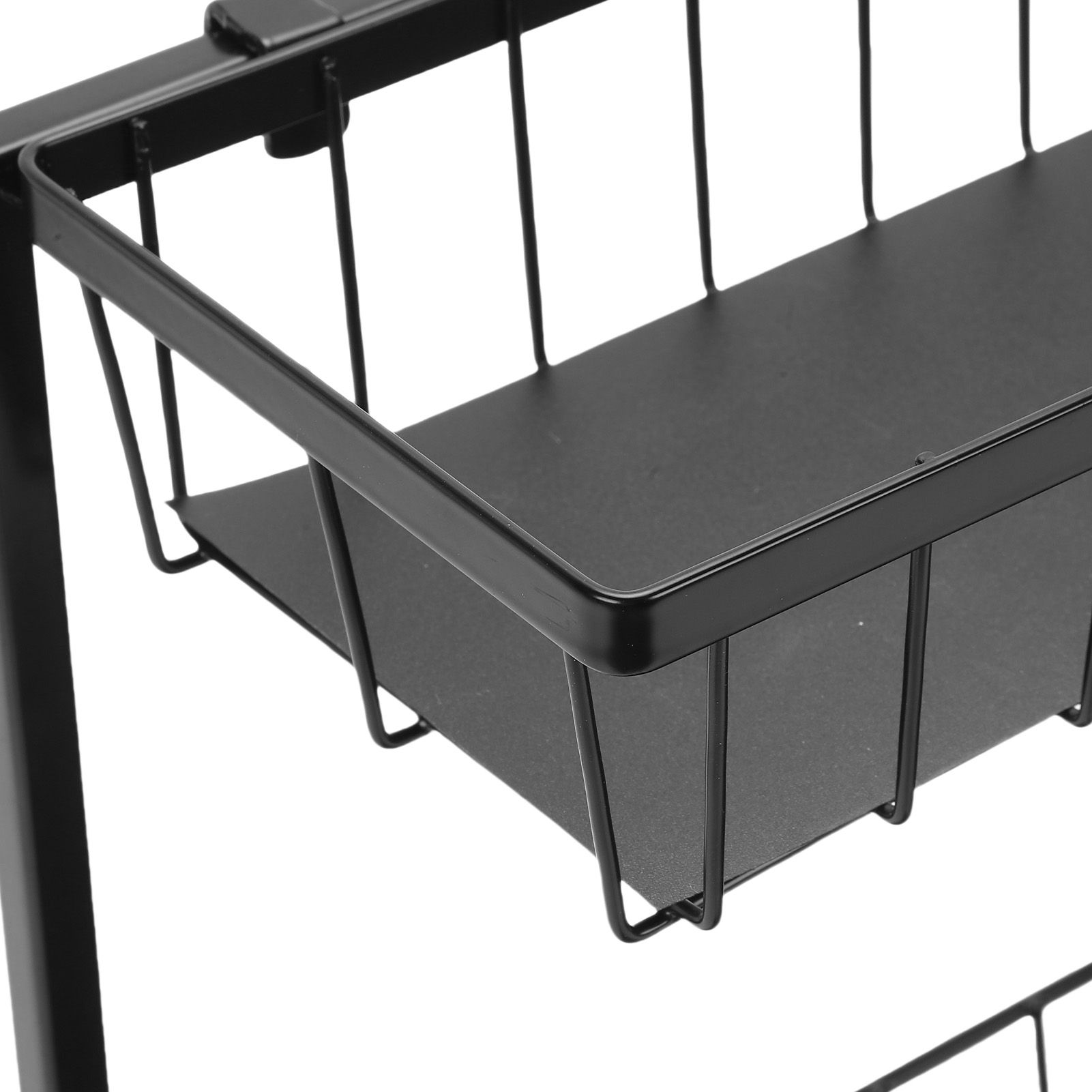 Under Sink Storage Rack 2 Tier Pull Out Cabinet Organizer Metal Shelf for view 2