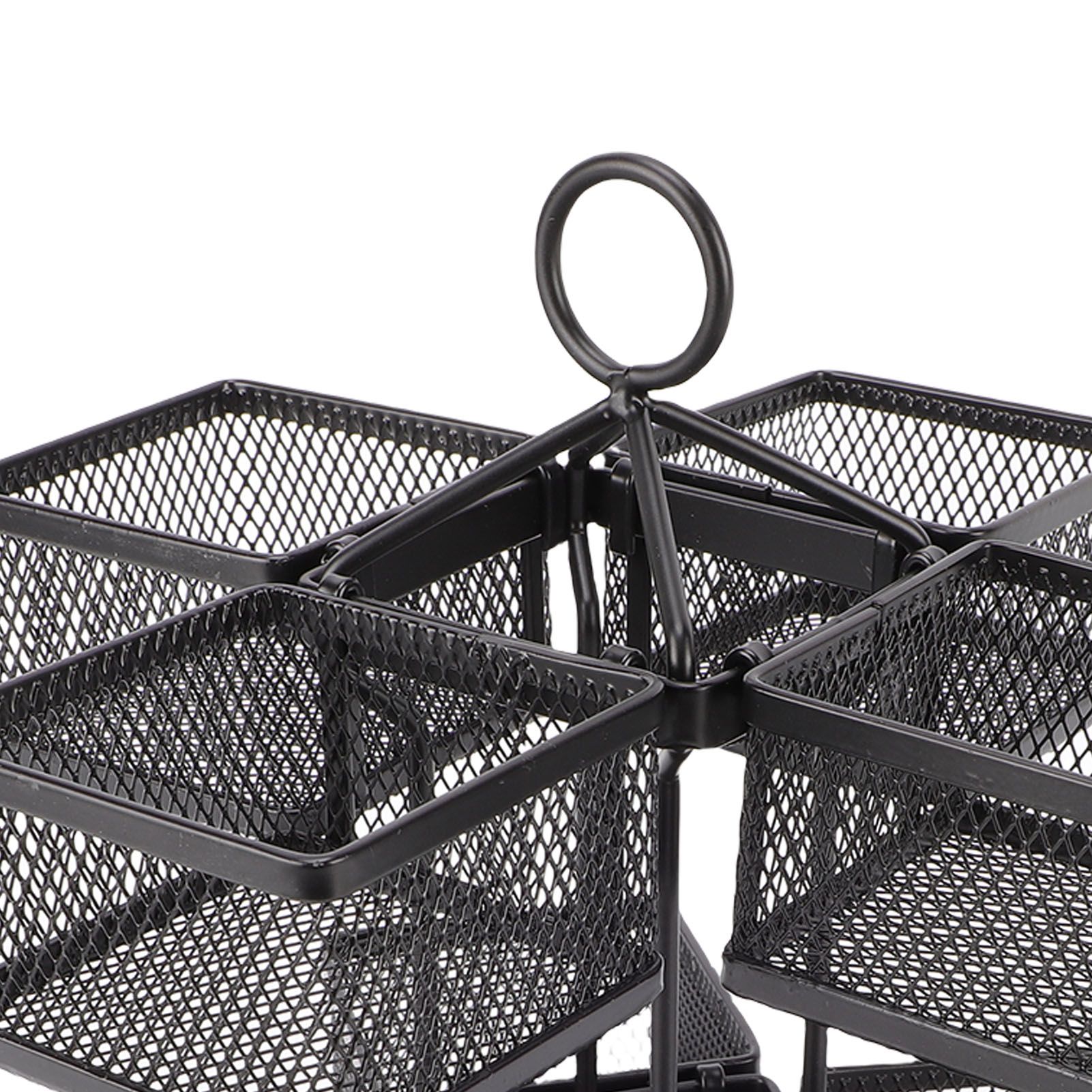 Tea Bag Organizer 2 Tier 8 Removable Baskets Up to 96 Teabags Storage Rotating view 7