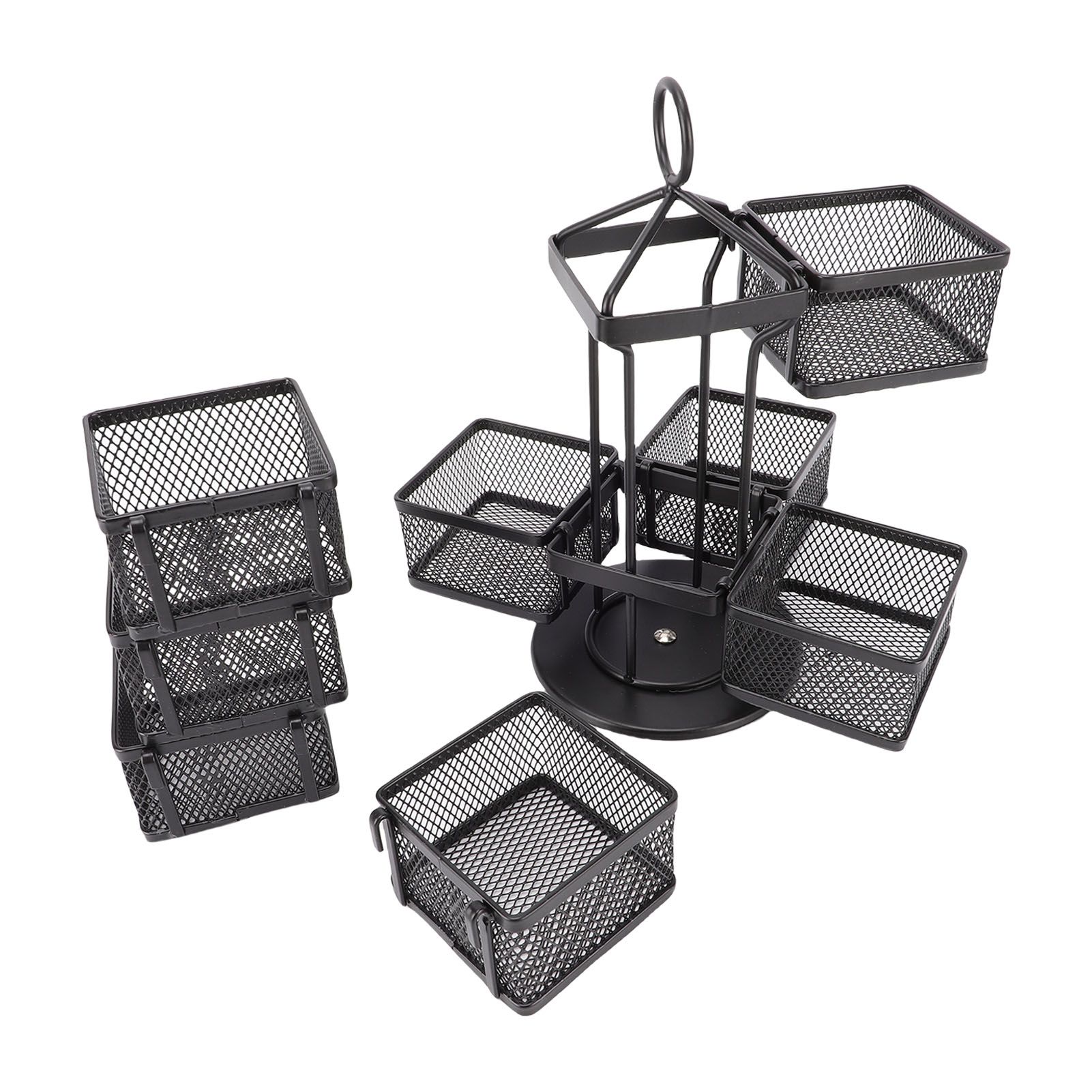 Tea Bag Organizer 2 Tier 8 Removable Baskets Up to 96 Teabags Storage Rotating view 8