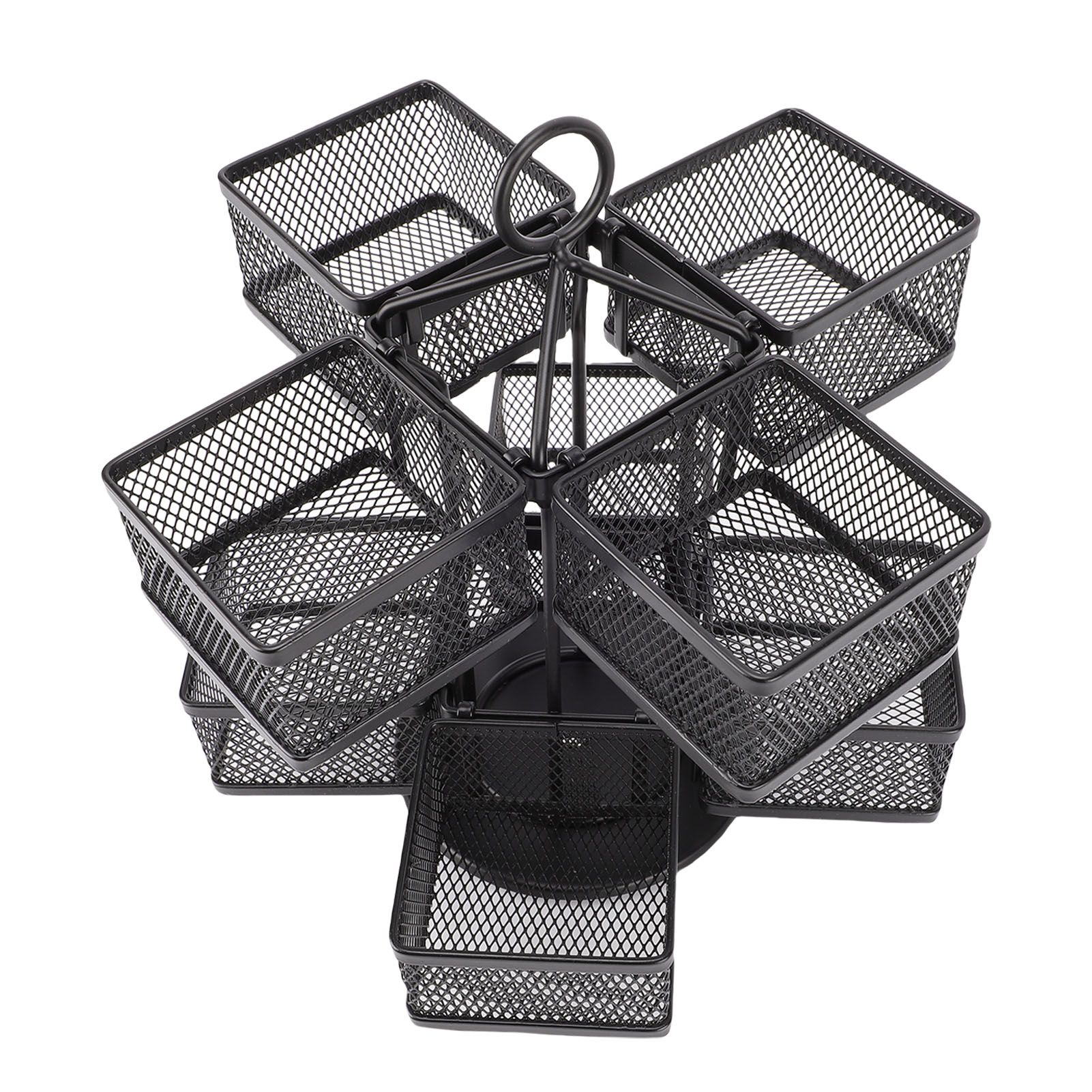 Tea Bag Organizer 2 Tier 8 Removable Baskets Up to 96 Teabags Storage Rotating view 9