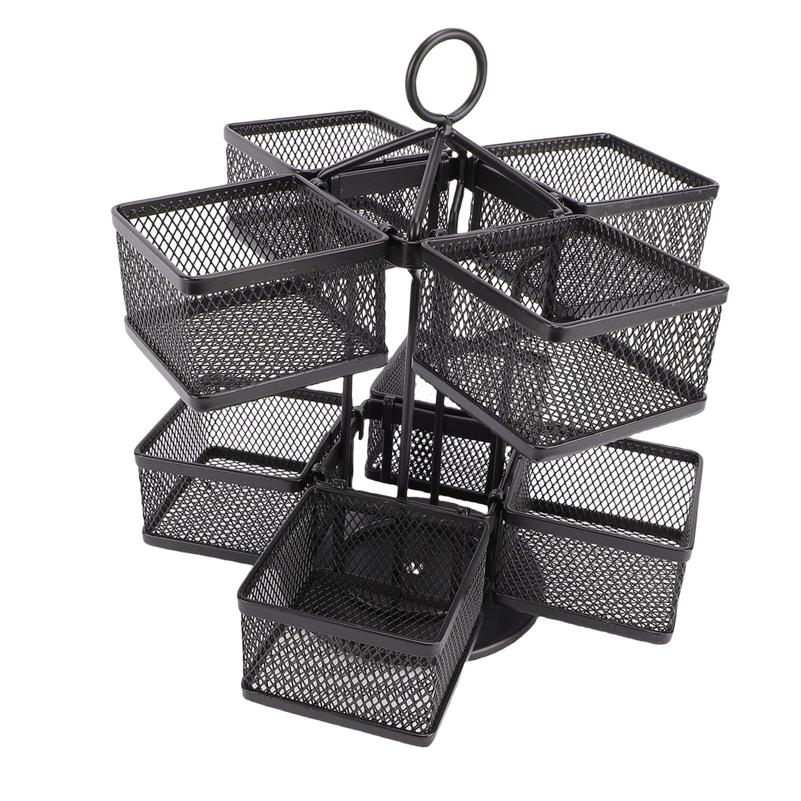 Tea Bag Organizer 2 Tier 8 Removable Baskets Up to 96 Teabags Storage Rotating view 11