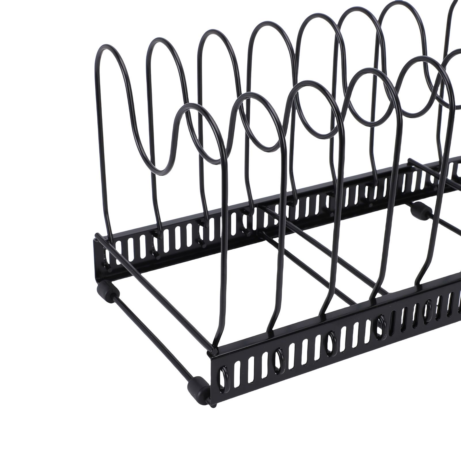Pot Lids Organizer Rack 14 Adjustable Dividers Expandable Cutting Board Pot view 5