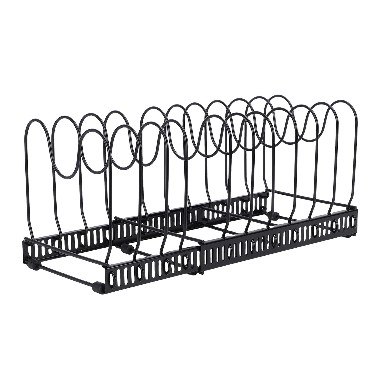 Pot Lids Organizer Rack 14 Adjustable Dividers Expandable Cutting Board Pot view 8