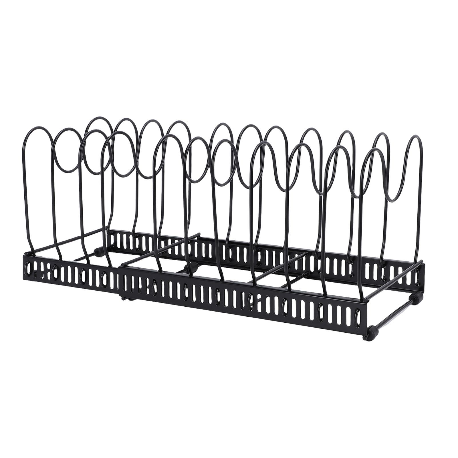 Pot Lids Organizer Rack 14 Adjustable Dividers Expandable Cutting Board Pot view 10