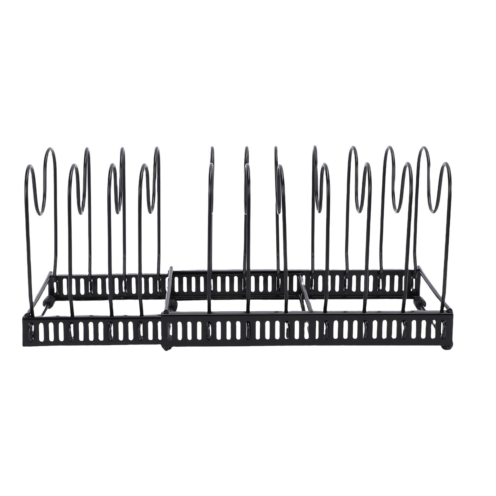 Pot Lids Organizer Rack 14 Adjustable Dividers Expandable Cutting Board Pot view 11