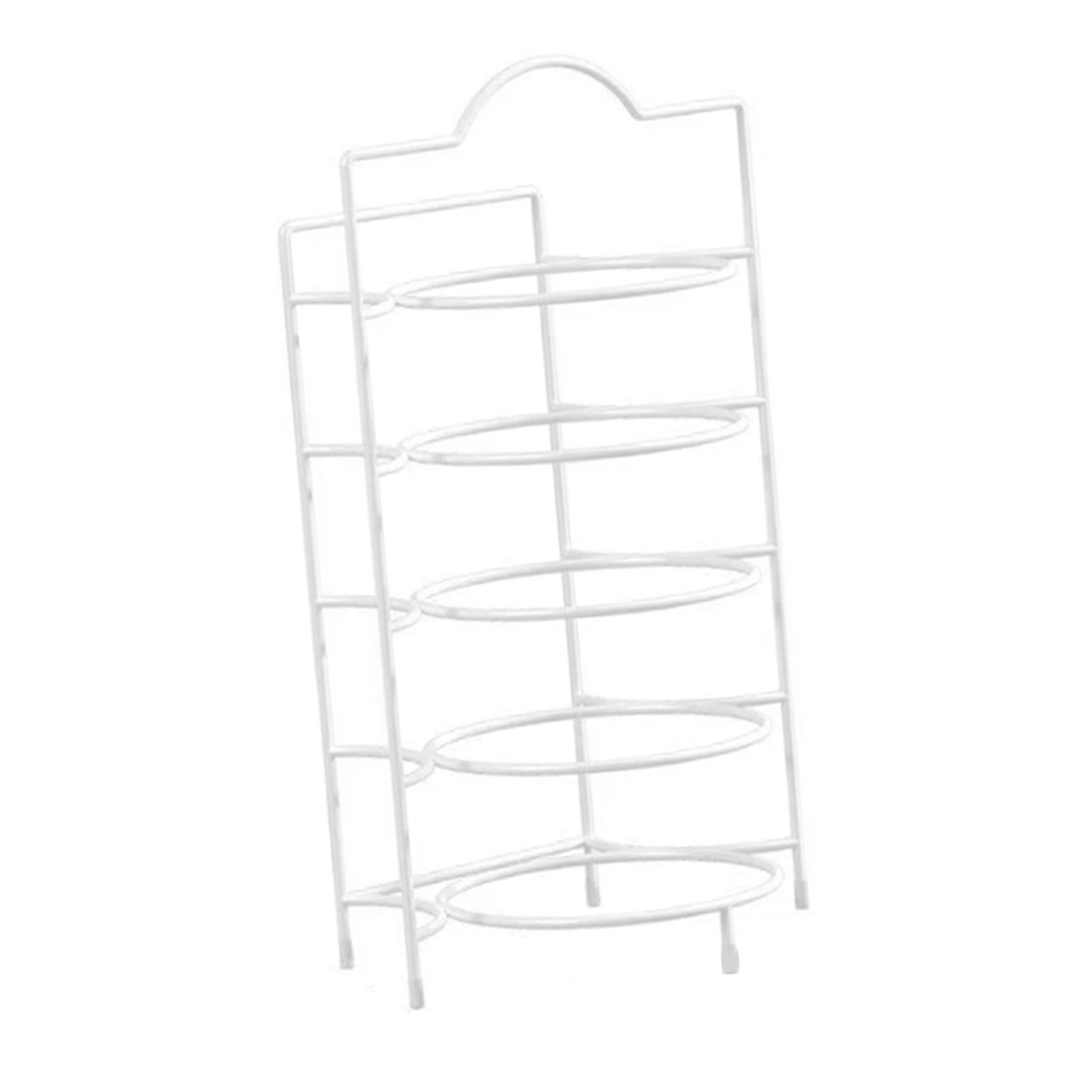 5 Tier Dish Storage Rack Food Preparation Serving Stand Kitchen Plate — image 1