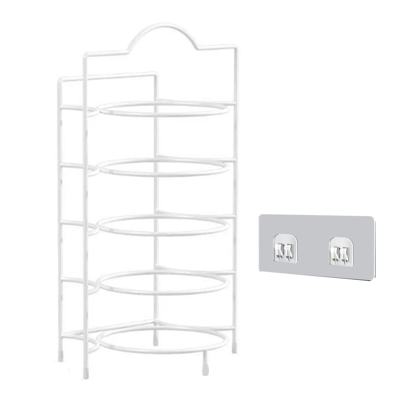 5 Tier Dish Storage Rack Food Preparation Serving Stand Kitchen Plate view 3