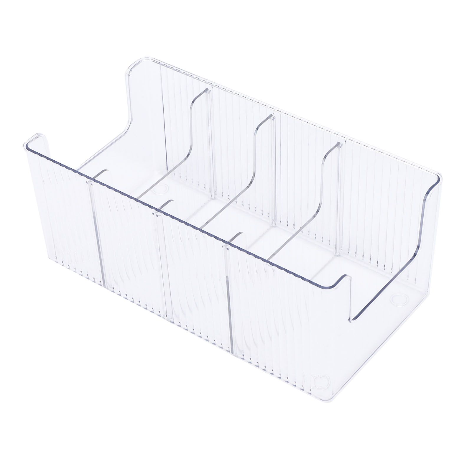 Food Storage Organizer Bins Clear Plastic Bins with 3 Removable Dividers for view 11