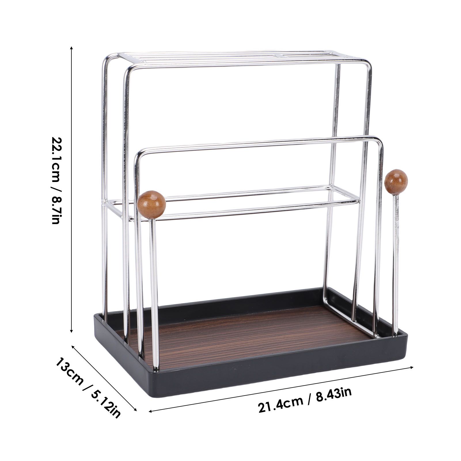 Cutting Board Rack Organizer Stainless Steel Kitchen Countertop Utensil Holder view 7