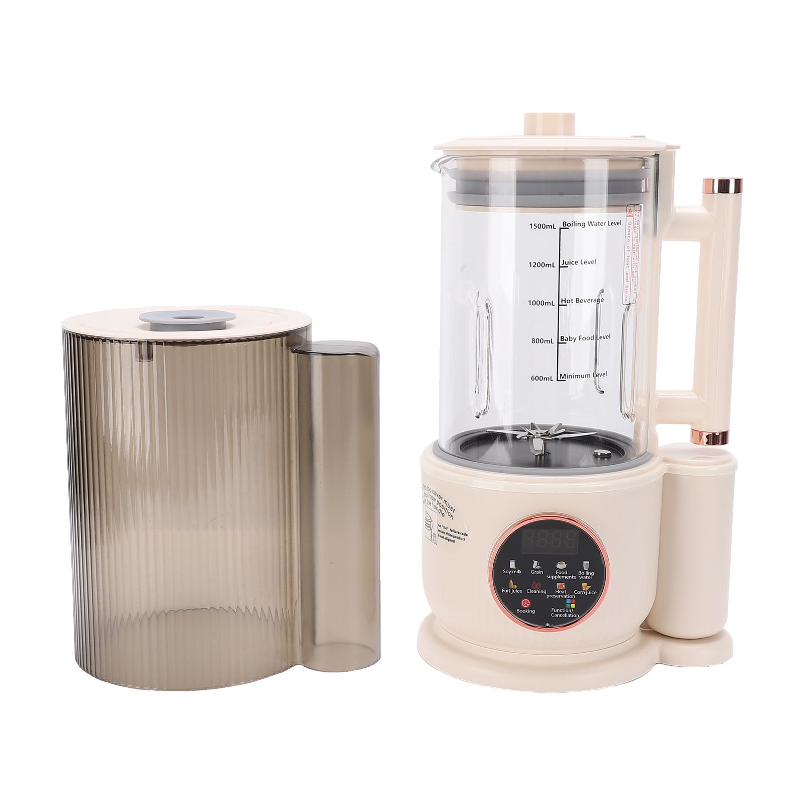 1.5L Nut Milk Maker with 12 Stainless Steel Blades Delay Start Boil Keep Warm view 4