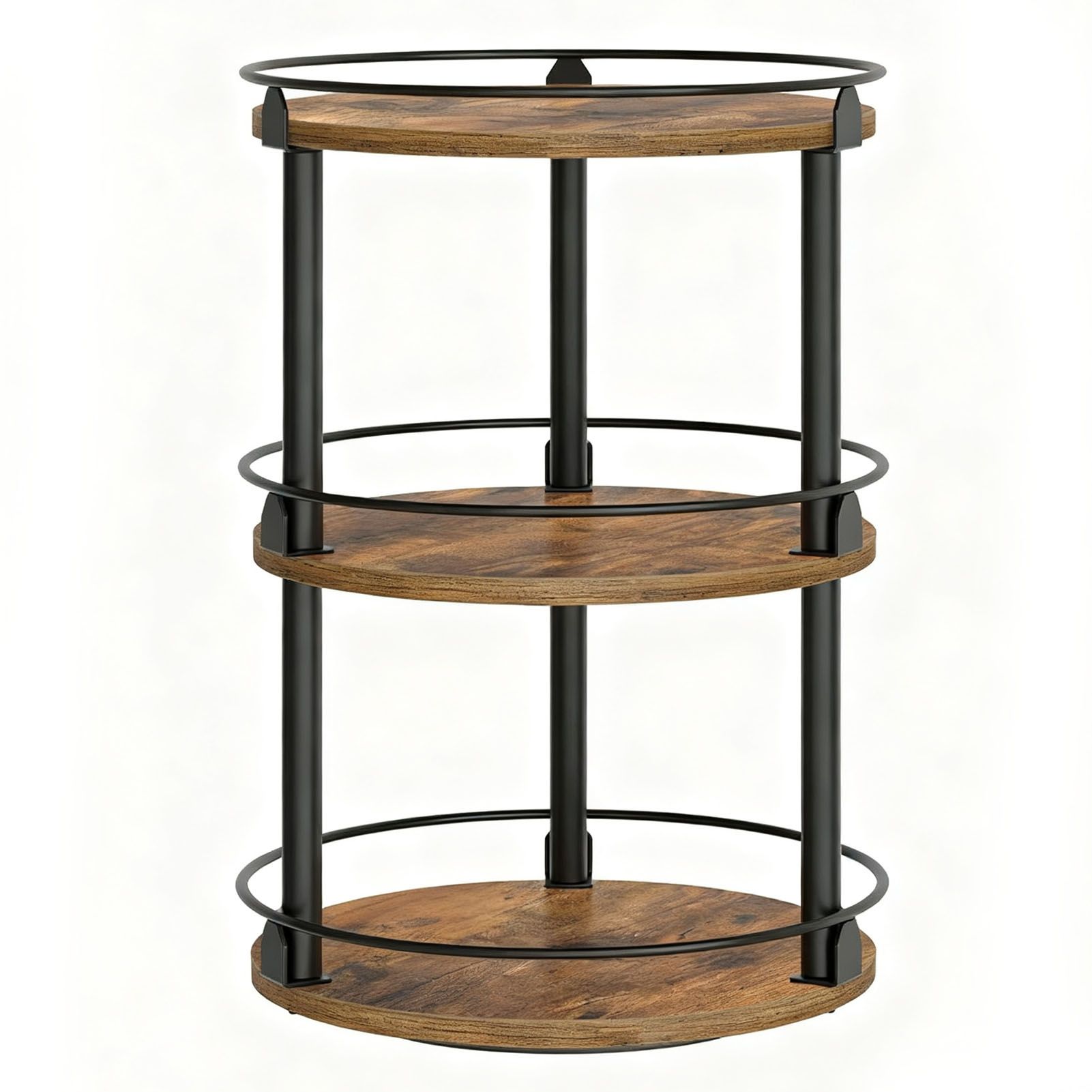 360° Rotating Seasoning Organizer Easy Access Space Saving 3 Tier Turntable view 4