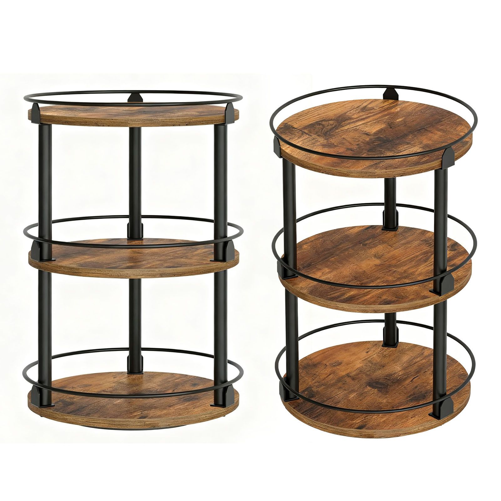 360° Rotating Seasoning Organizer Easy Access Space Saving 3 Tier Turntable view 8