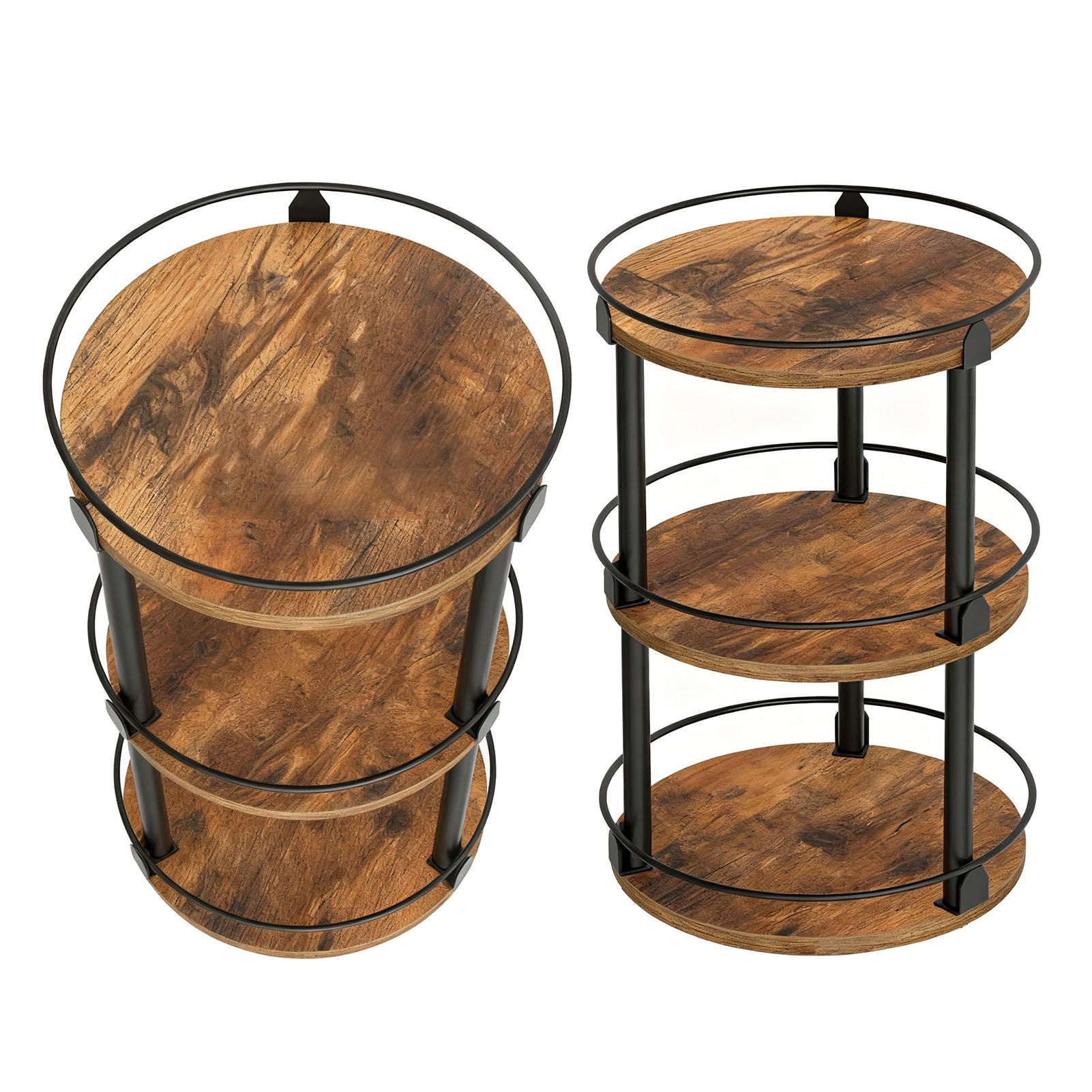360° Rotating Seasoning Organizer Easy Access Space Saving 3 Tier Turntable view 9