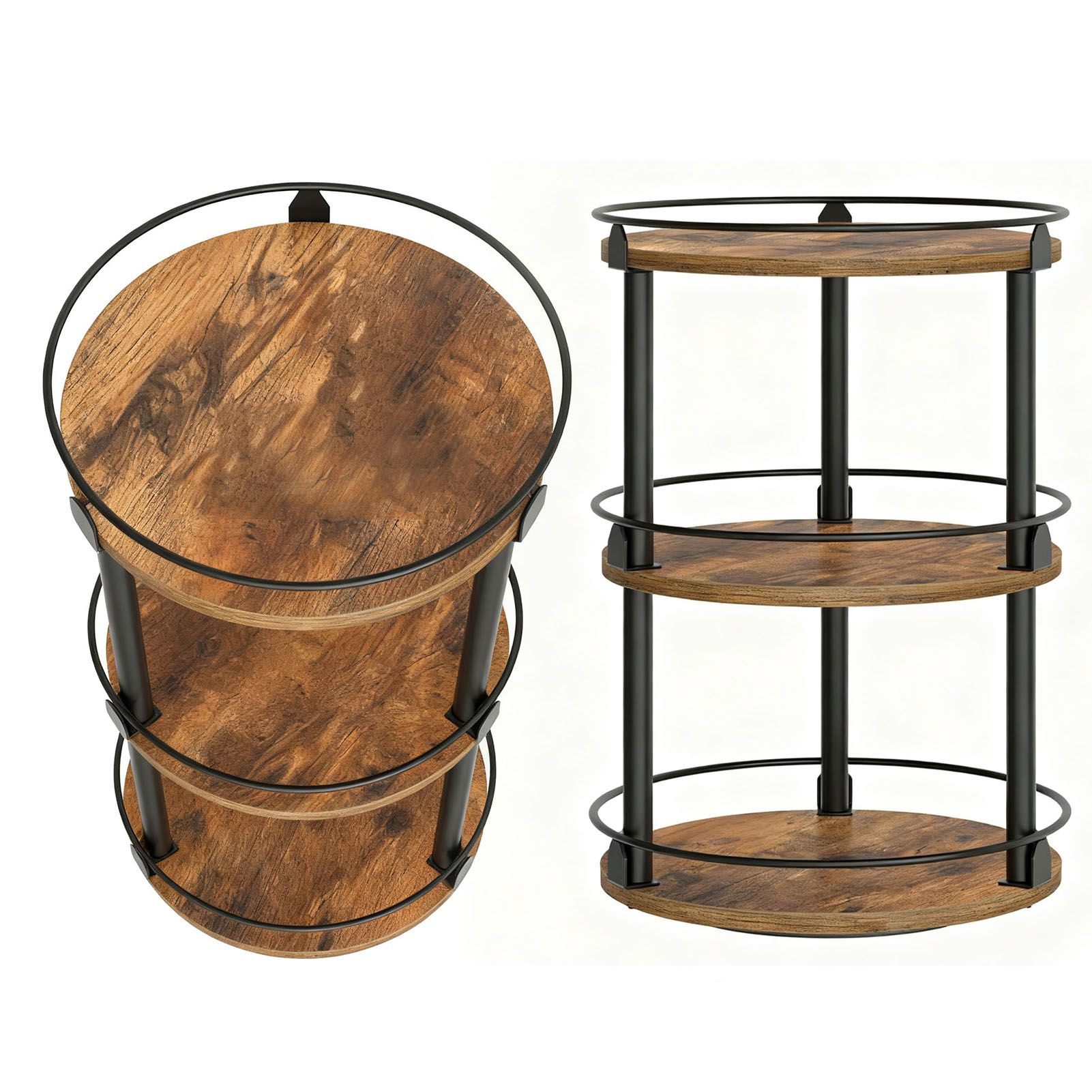 360° Rotating Seasoning Organizer Easy Access Space Saving 3 Tier Turntable view 10