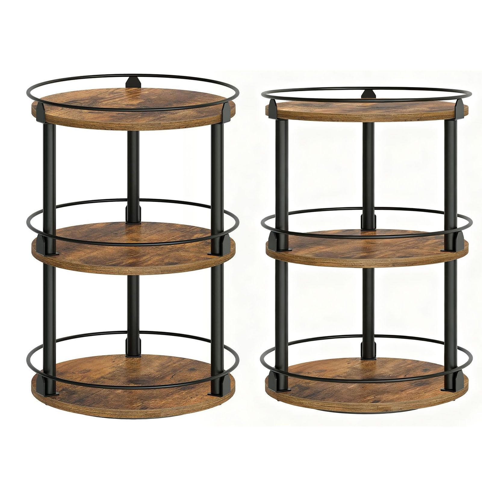 360° Rotating Seasoning Organizer Easy Access Space Saving 3 Tier Turntable view 11