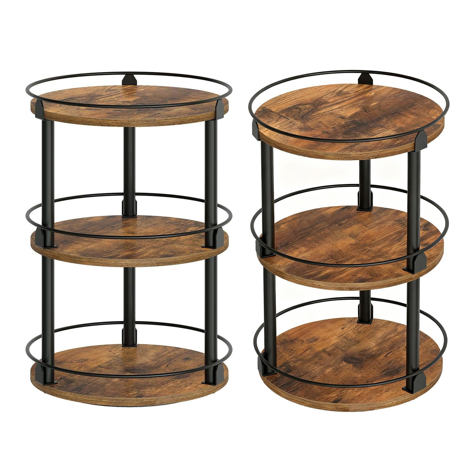360° Rotating Seasoning Organizer Easy Access Space Saving 3 Tier Turntable view 12