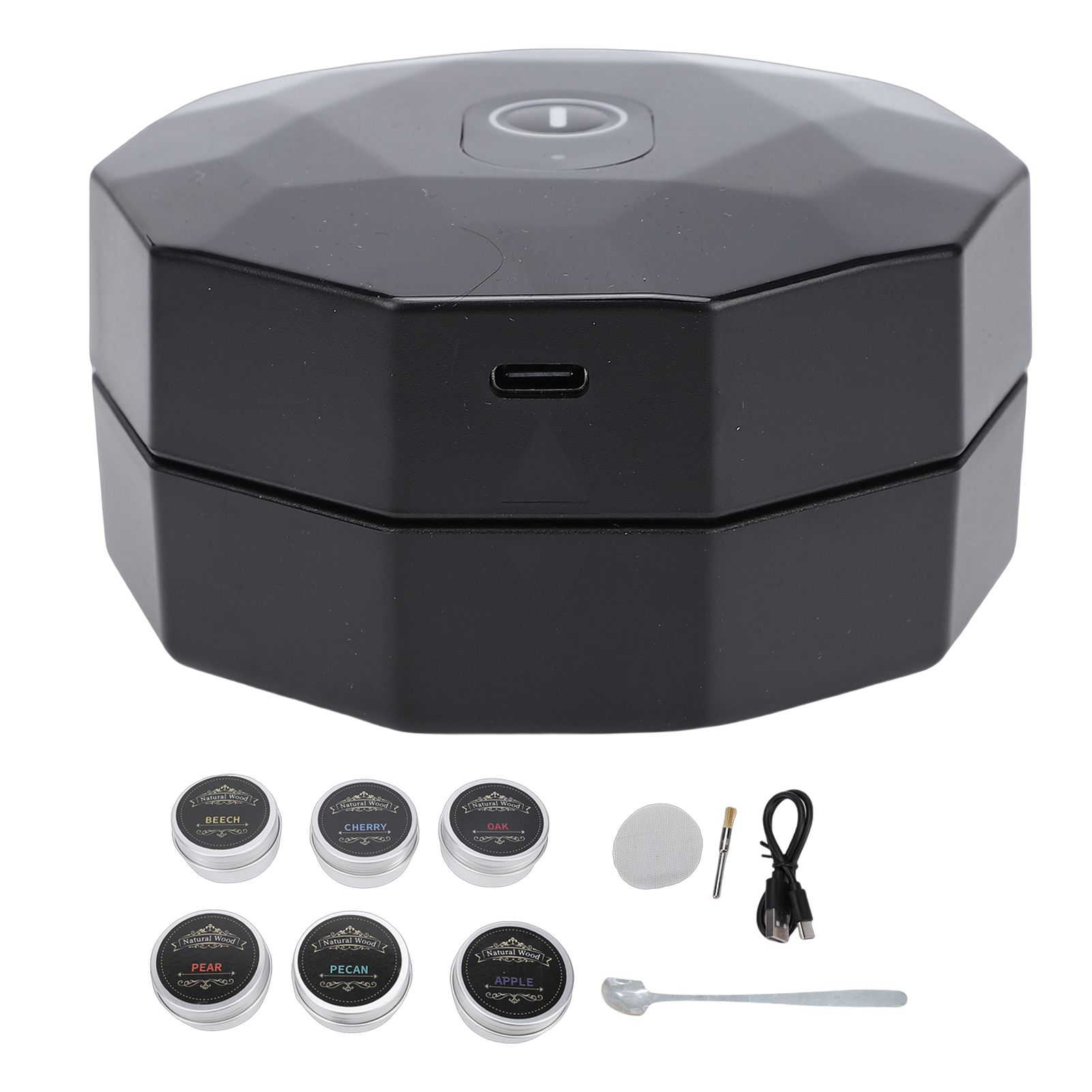 Electric Whiskey Smoker Kit Rechargeable Cocktail Smoker with 6 Wood Chips for view 3