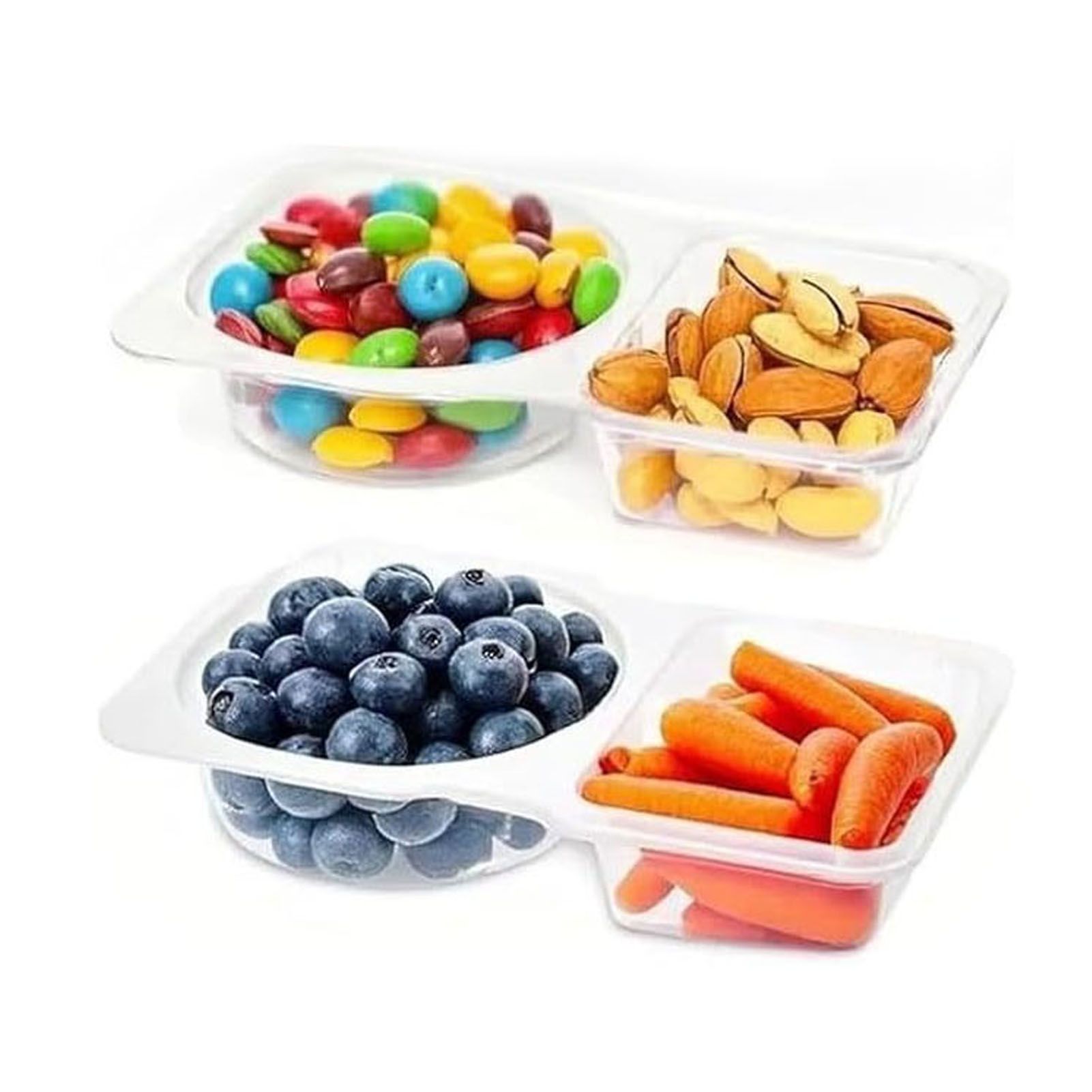 Reusable Snack Containers with Lids Portion Control Double Compartment view 9