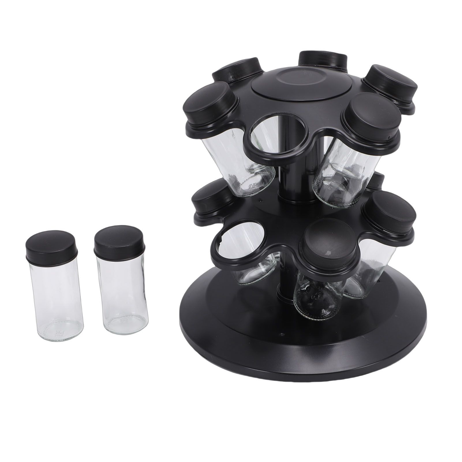 Revolving Countertop Seasoning Bottle Rack Organizer Kitchen Rotating view 4