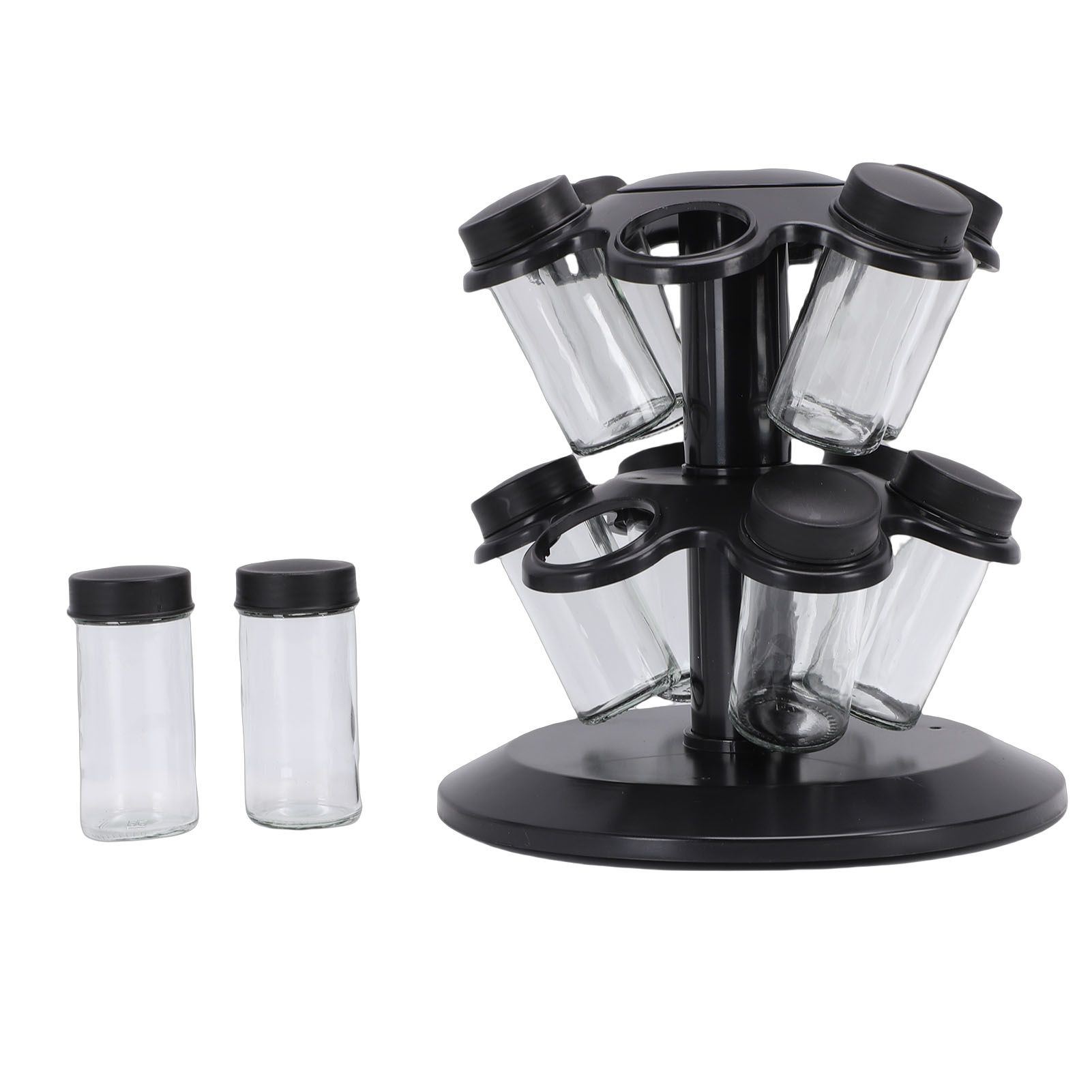 Revolving Countertop Seasoning Bottle Rack Organizer Kitchen Rotating view 6