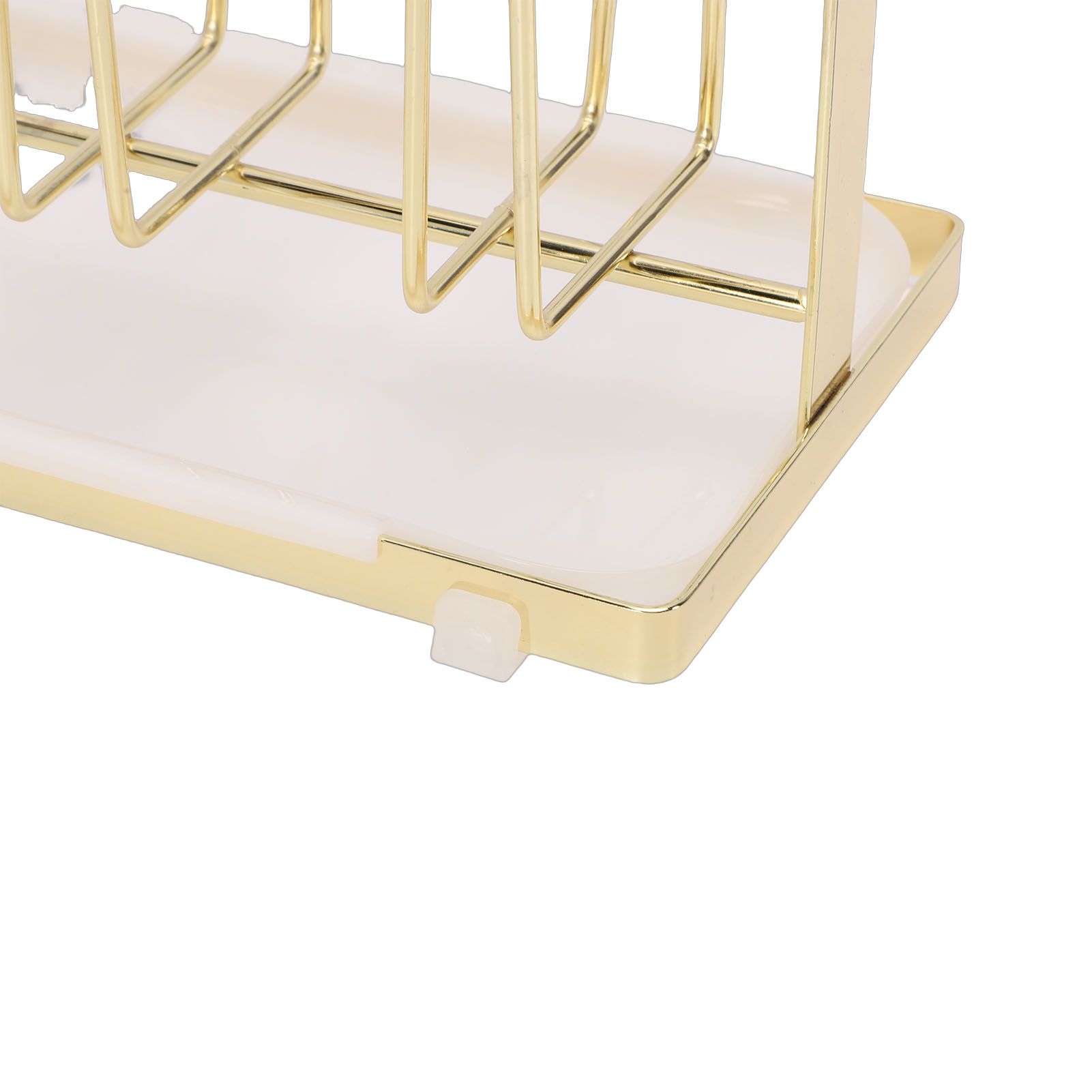 Cup Drying Rack 6 Hooks Non Slip Metal Cup Bottle Holder with Drain Tray for view 2