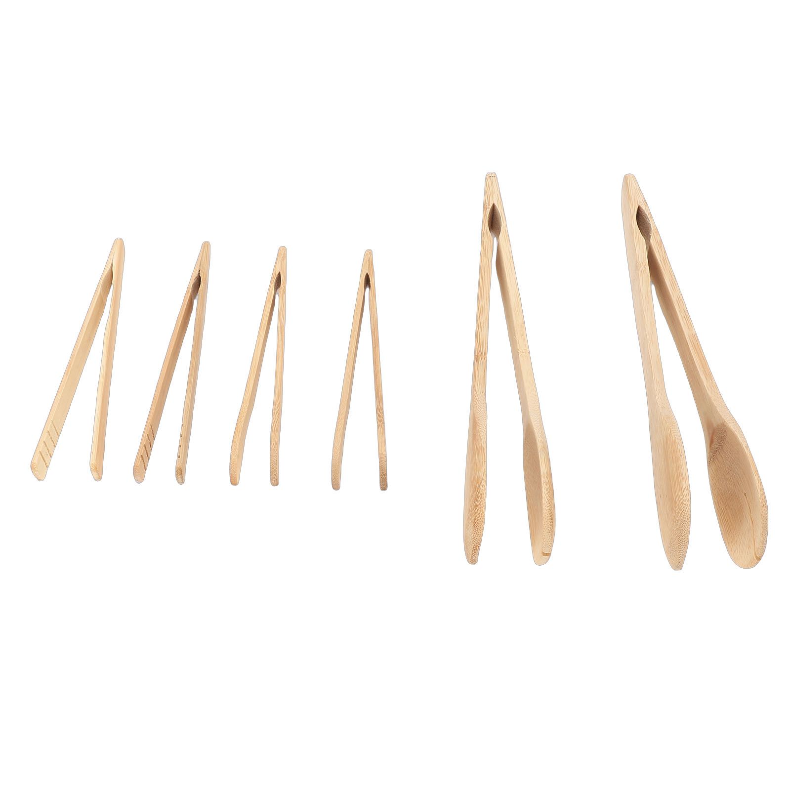 6PCS Wooden Tongs Multipurpose Reusable Wood Cooking Tongs Kitchen Utensil for view 10