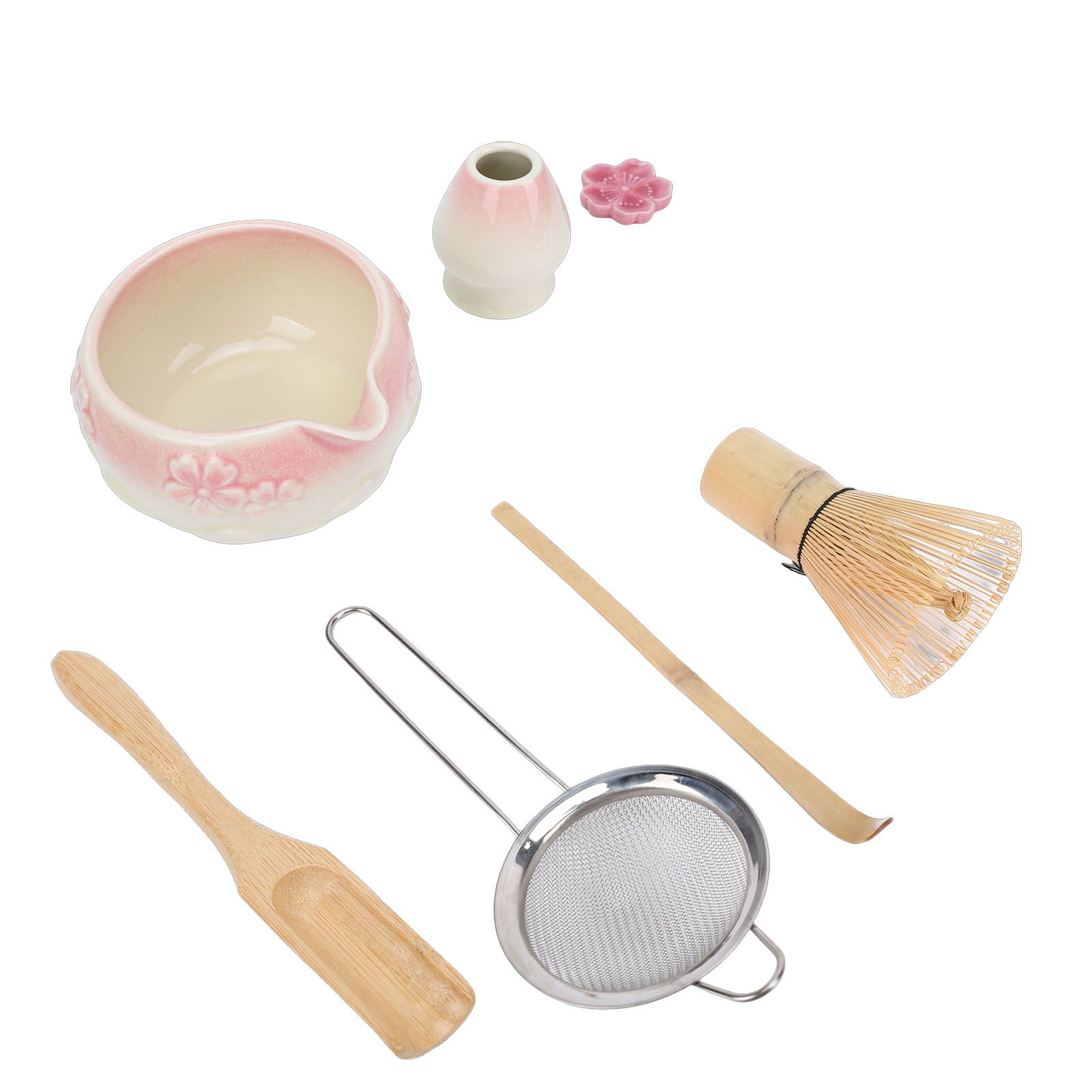 7 Pcs Matcha Tea Whisk Set Elegant Glazed Ceramic Matcha Making Kit with Bowl view 6