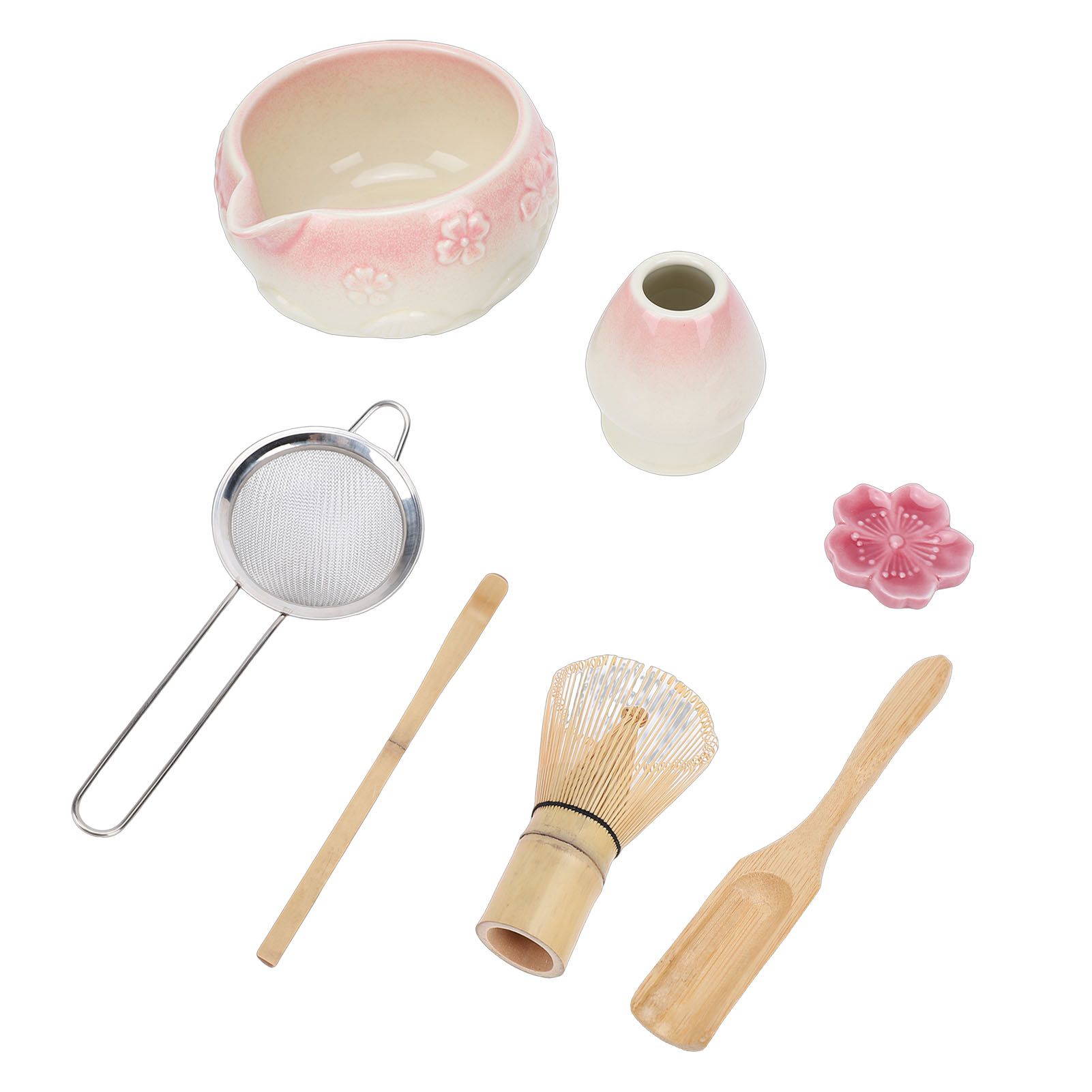 7 Pcs Matcha Tea Whisk Set Elegant Glazed Ceramic Matcha Making Kit with Bowl view 8