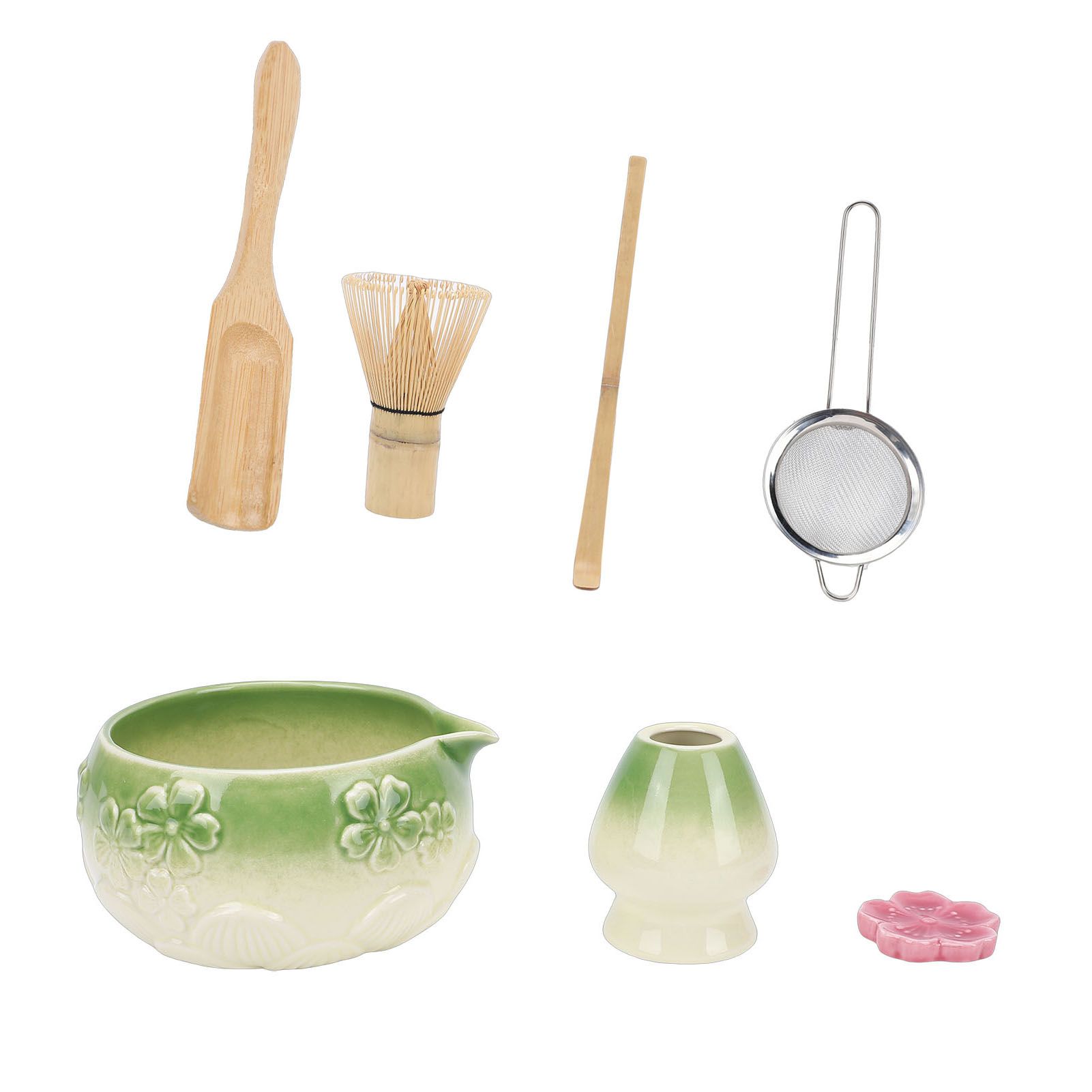 7 Pcs Matcha Tea Whisk Set Elegant Glazed Ceramic Matcha Making Kit with Bowl view 11
