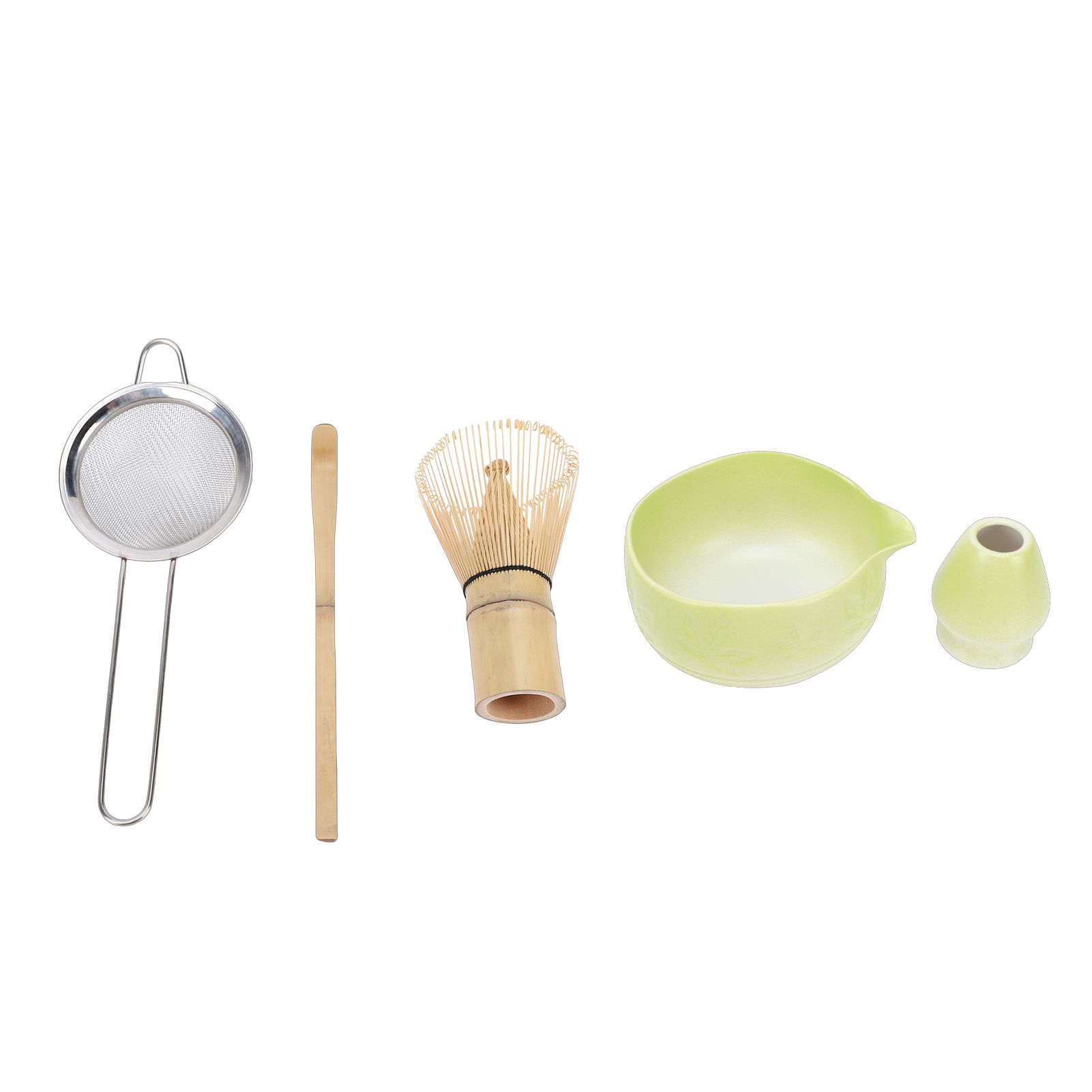 Matcha Whisk Set Maple Leaf Pattern Ceramic Japanese Matcha Set with Bowl