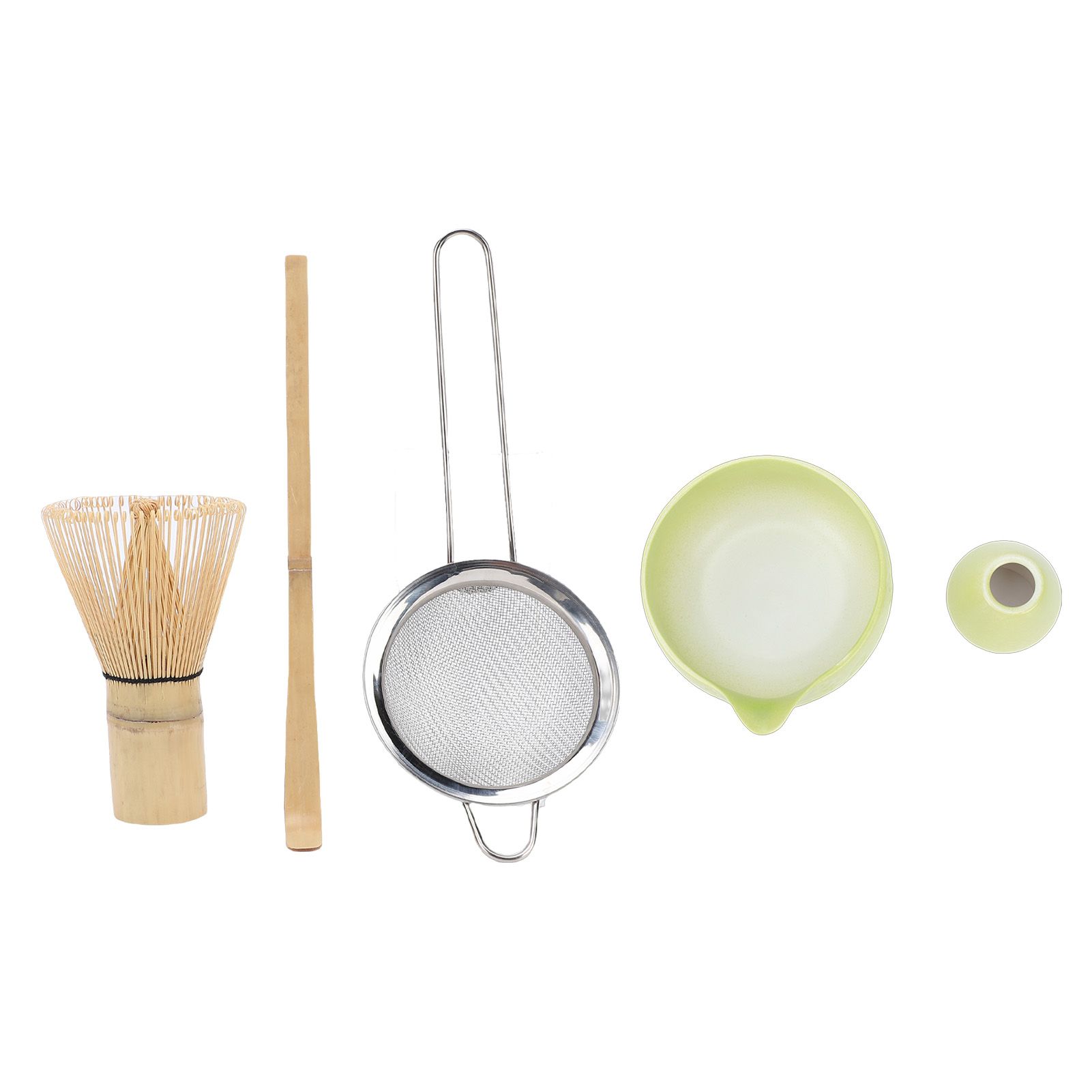 Matcha Whisk Set Maple Leaf Pattern Ceramic Japanese Matcha Set with Bowl view 3