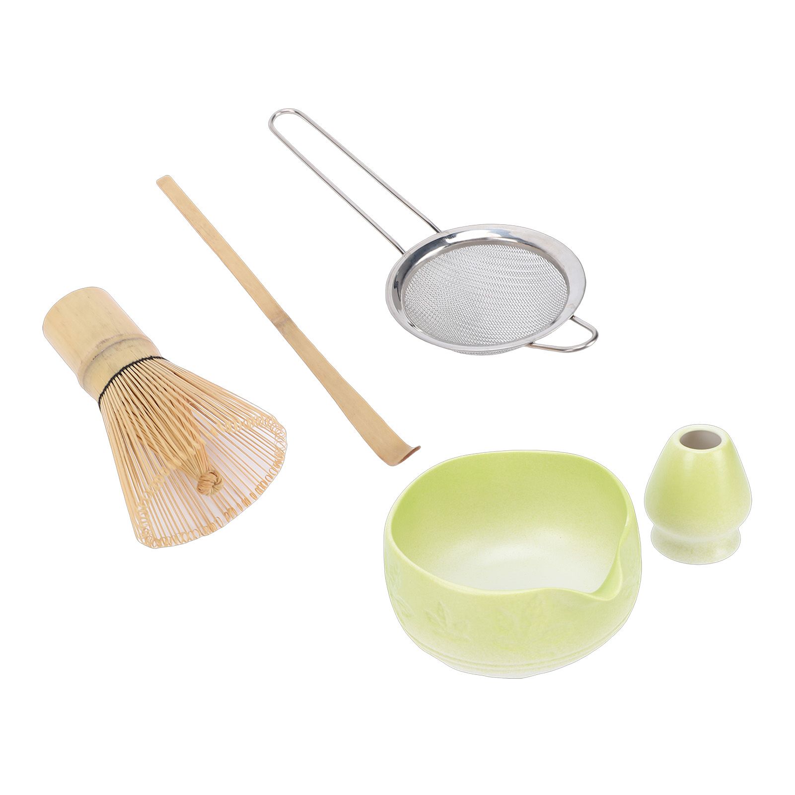 Matcha Whisk Set Maple Leaf Pattern Ceramic Japanese Matcha Set with Bowl view 8