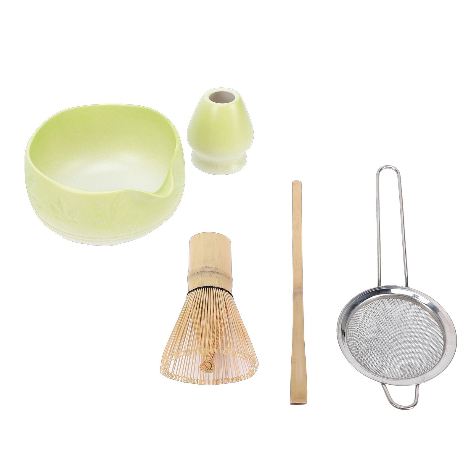 Matcha Whisk Set Maple Leaf Pattern Ceramic Japanese Matcha Set with Bowl view 9