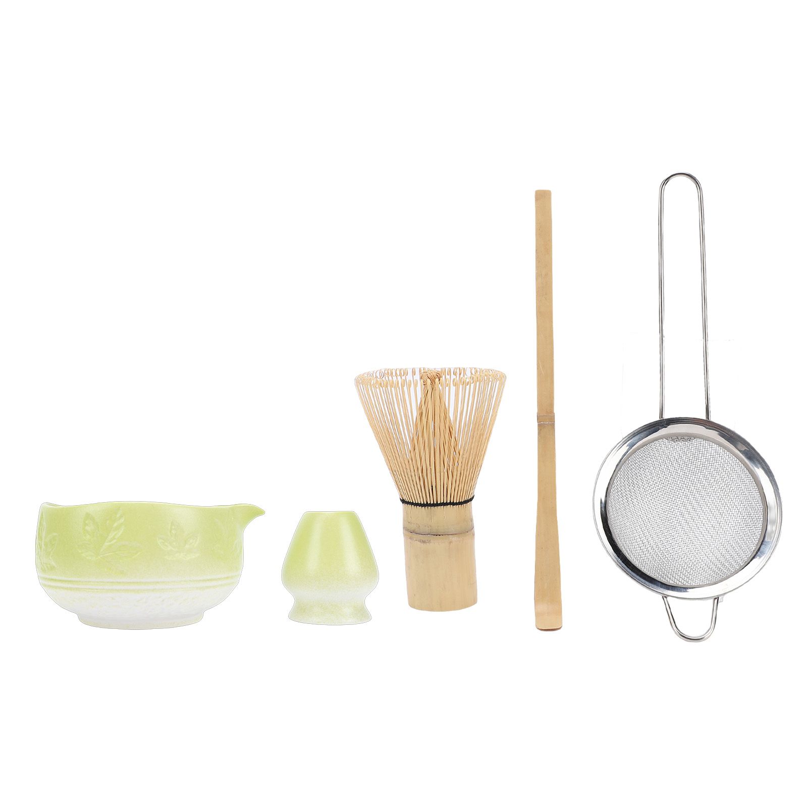 Matcha Whisk Set Maple Leaf Pattern Ceramic Japanese Matcha Set with Bowl view 10