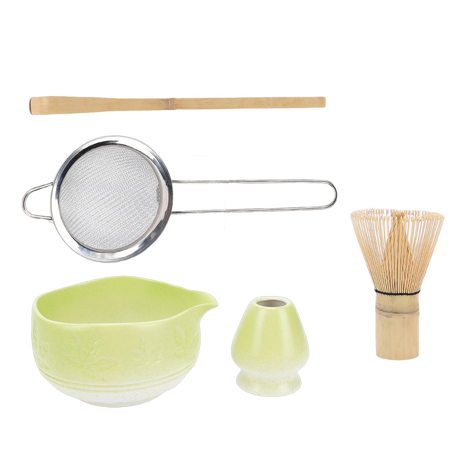 Matcha Whisk Set Maple Leaf Pattern Ceramic Japanese Matcha Set with Bowl view 11