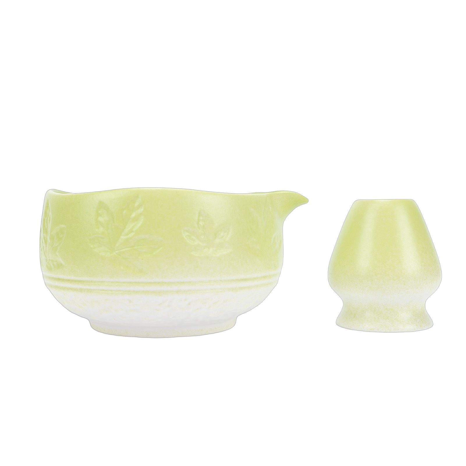 Matcha Whisk Set Maple Leaf Pattern Ceramic Japanese Matcha Set with Bowl view 12