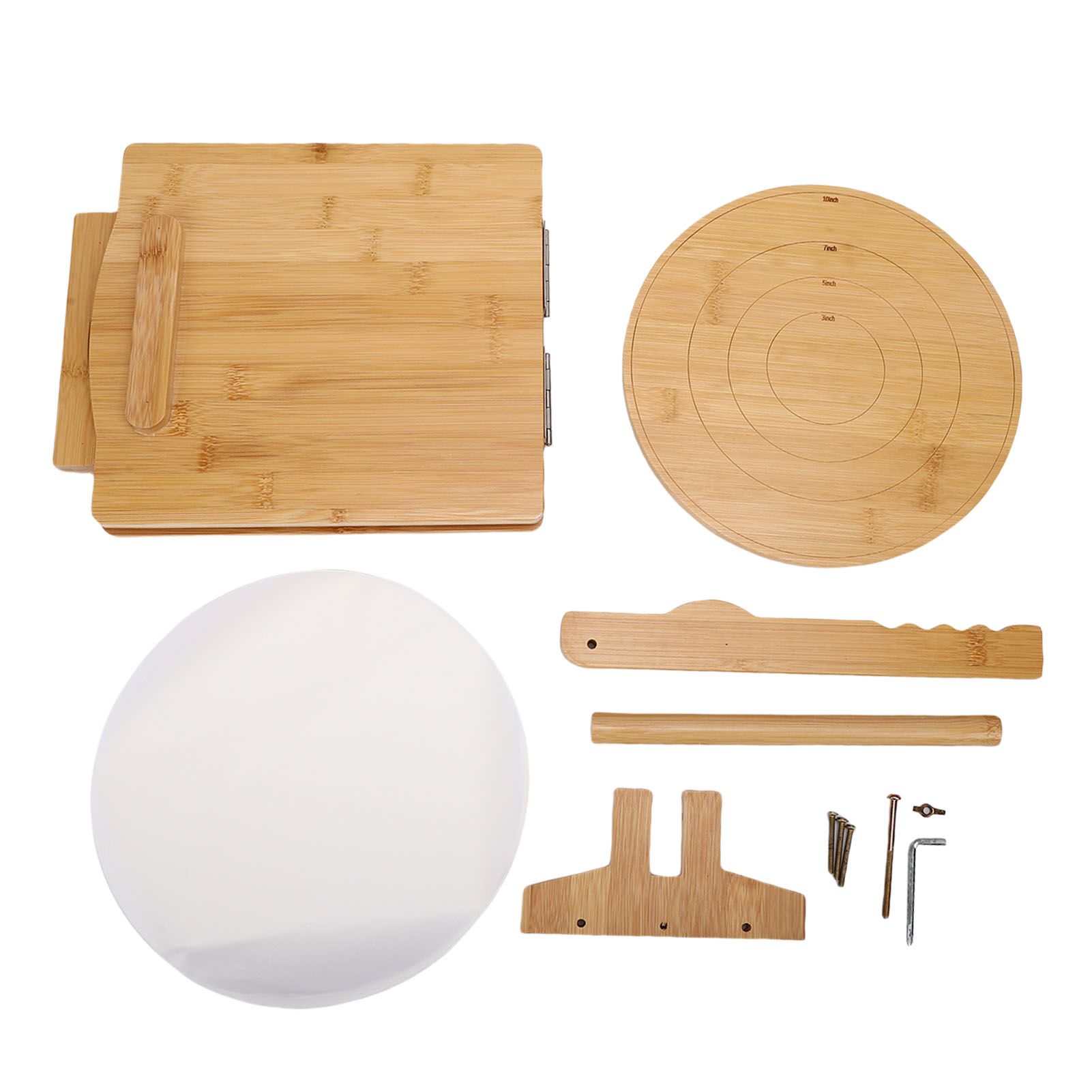 Wooden Tortilla Press Rotatable Kitchen Wood Dough Presser Heavy Duty Corn view 3