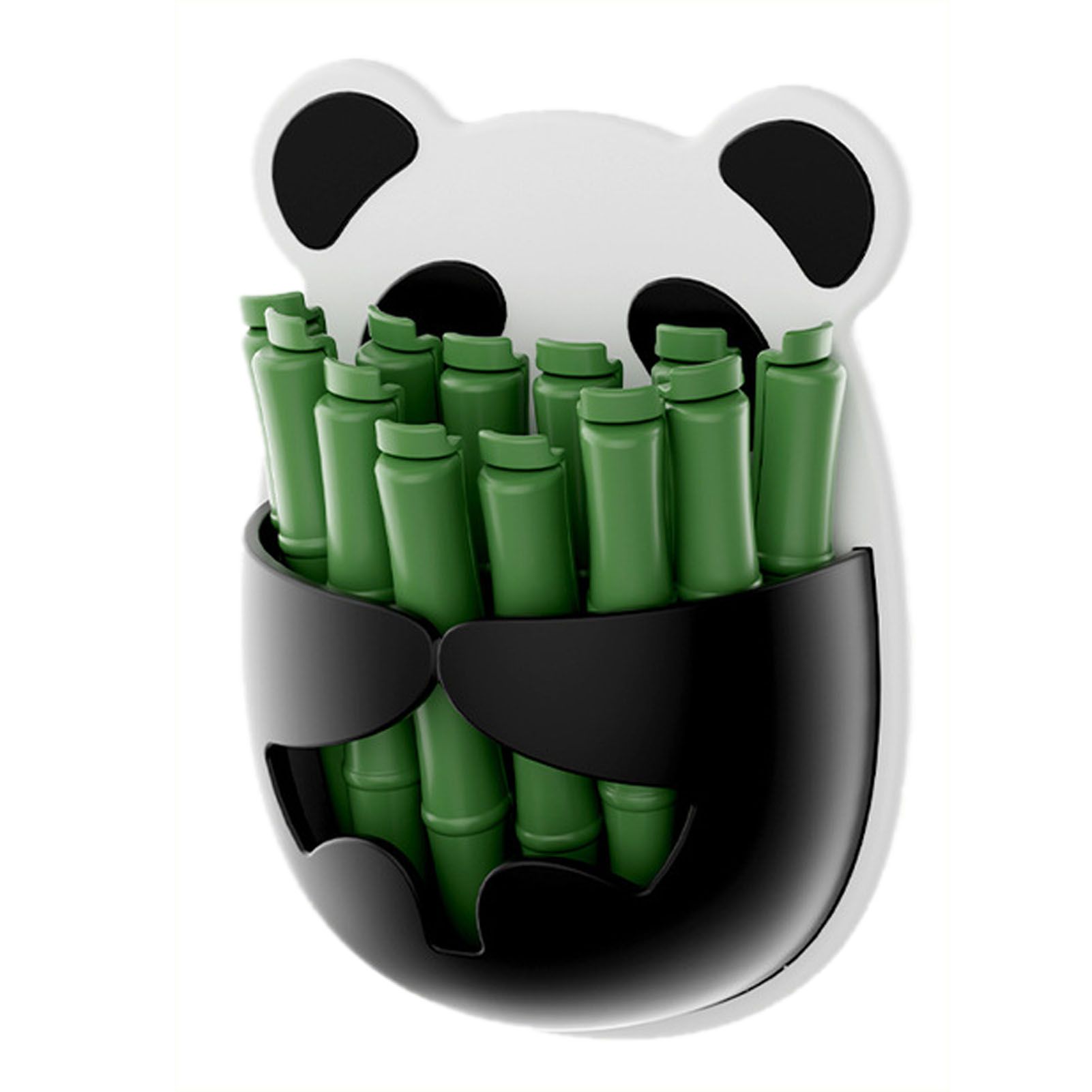 12 Pcs Food Bag Clip with Storage Box Cute Panda Shape Wall Mounted Food Bag view 2