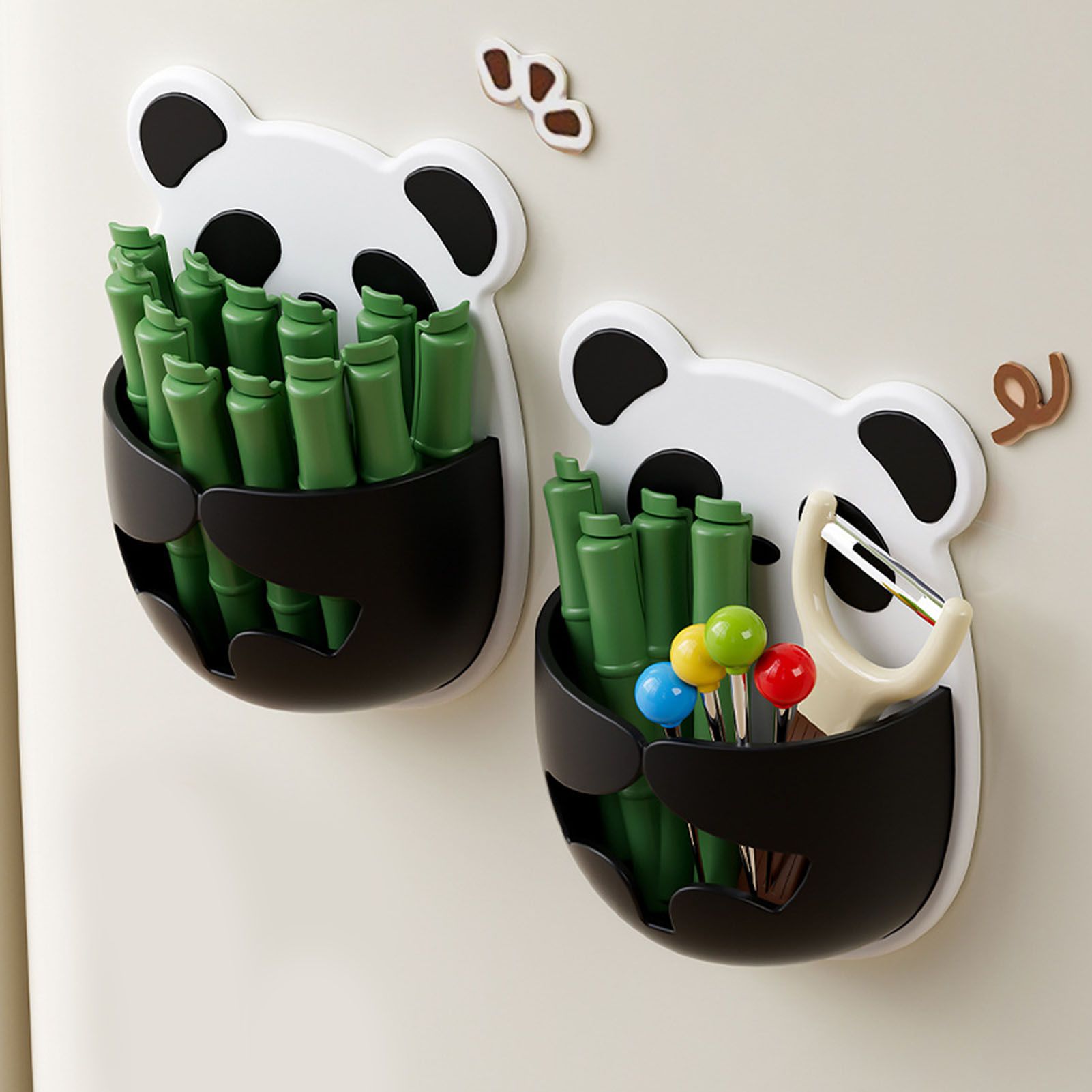 12 Pcs Food Bag Clip with Storage Box Cute Panda Shape Wall Mounted Food Bag view 8