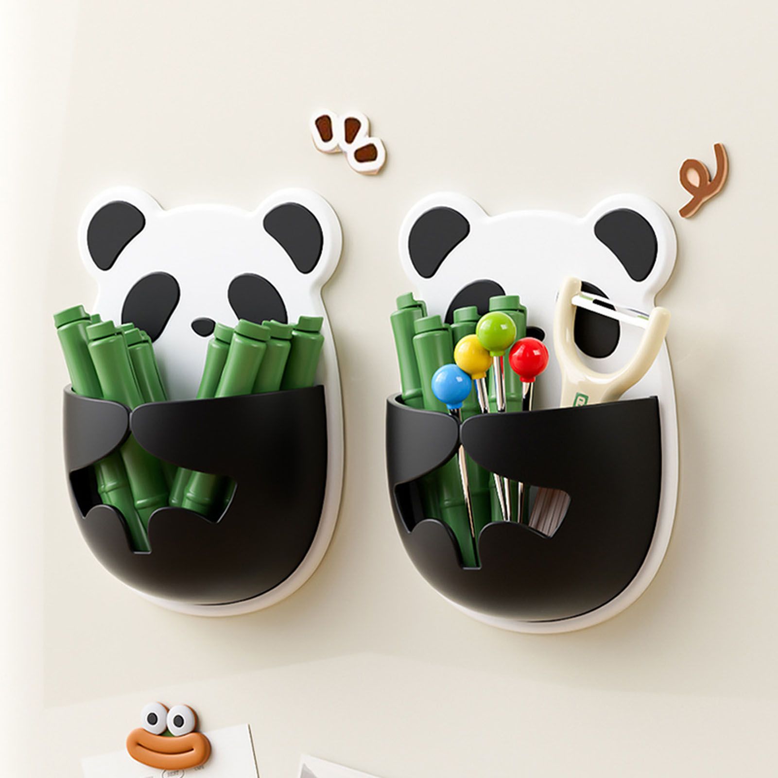 12 Pcs Food Bag Clip with Storage Box Cute Panda Shape Wall Mounted Food Bag view 11