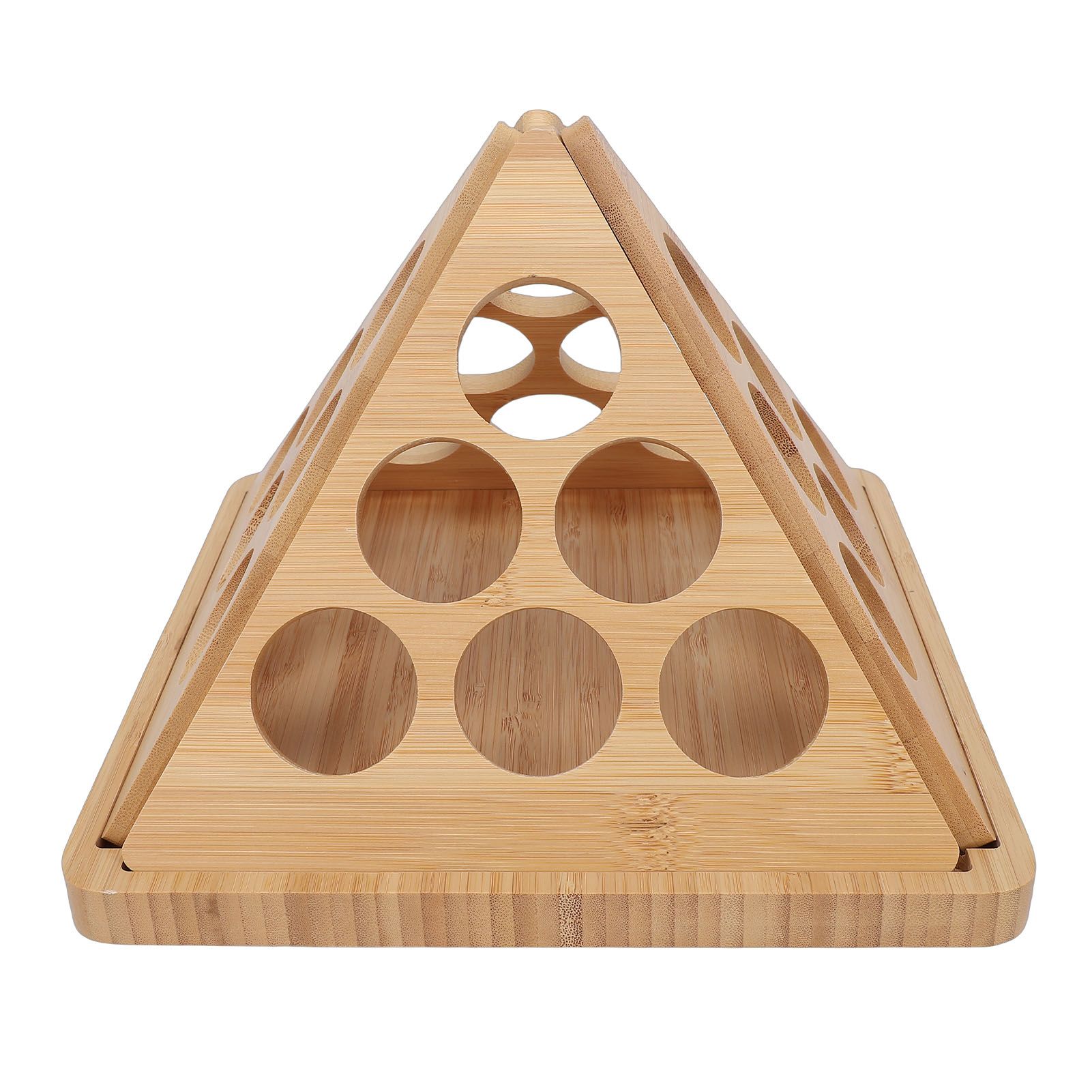 Coffee Capsule Storage Rack Triangular Rotating Wood Desktop Coffee Capsule