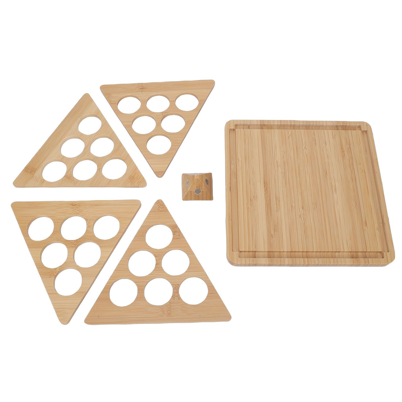 Coffee Capsule Storage Rack Triangular Rotating Wood Desktop Coffee Capsule view 3