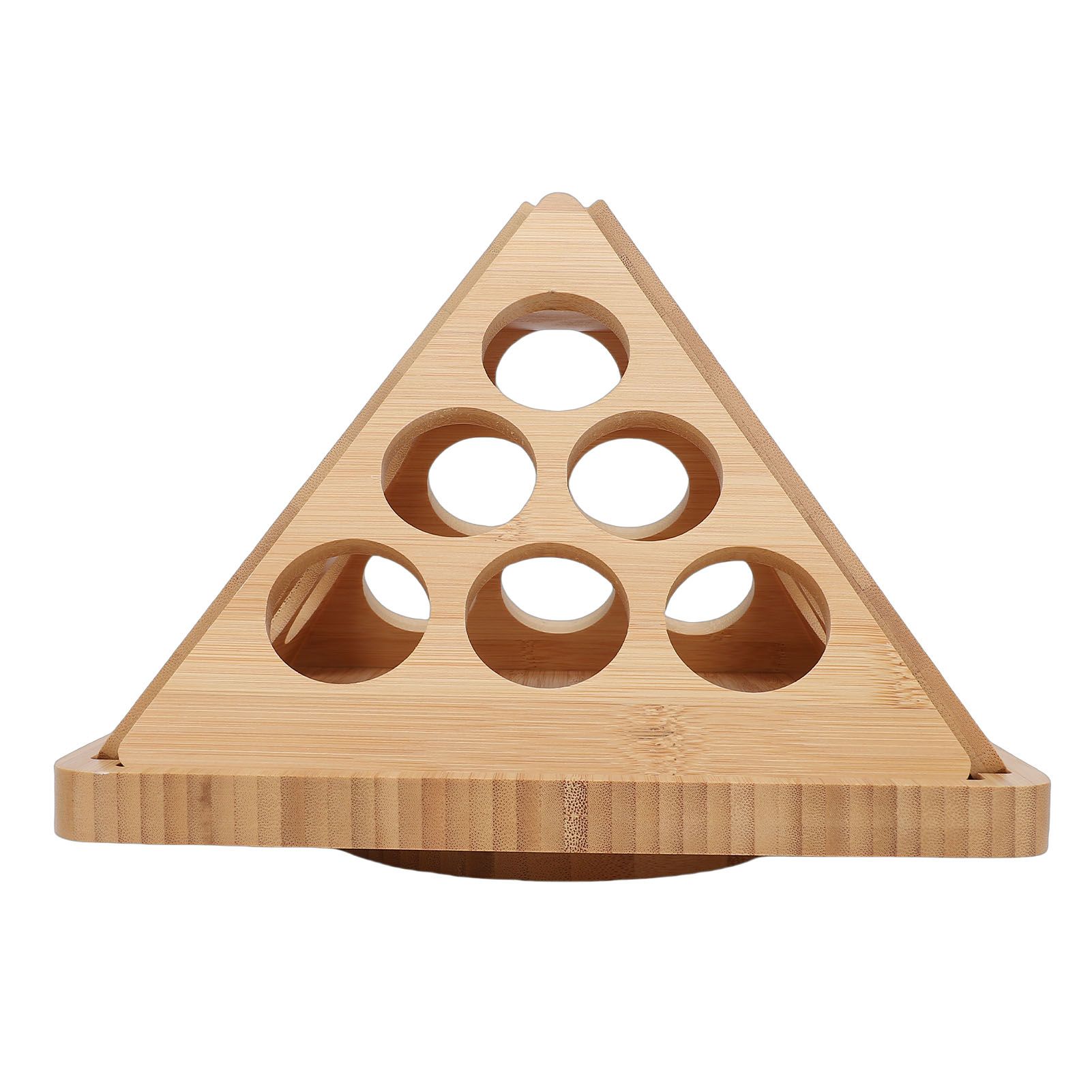 Coffee Capsule Storage Rack Triangular Rotating Wood Desktop Coffee Capsule view 4